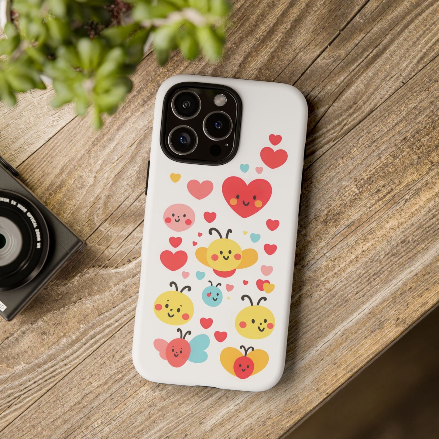 iphone case Bee Happy Hearts