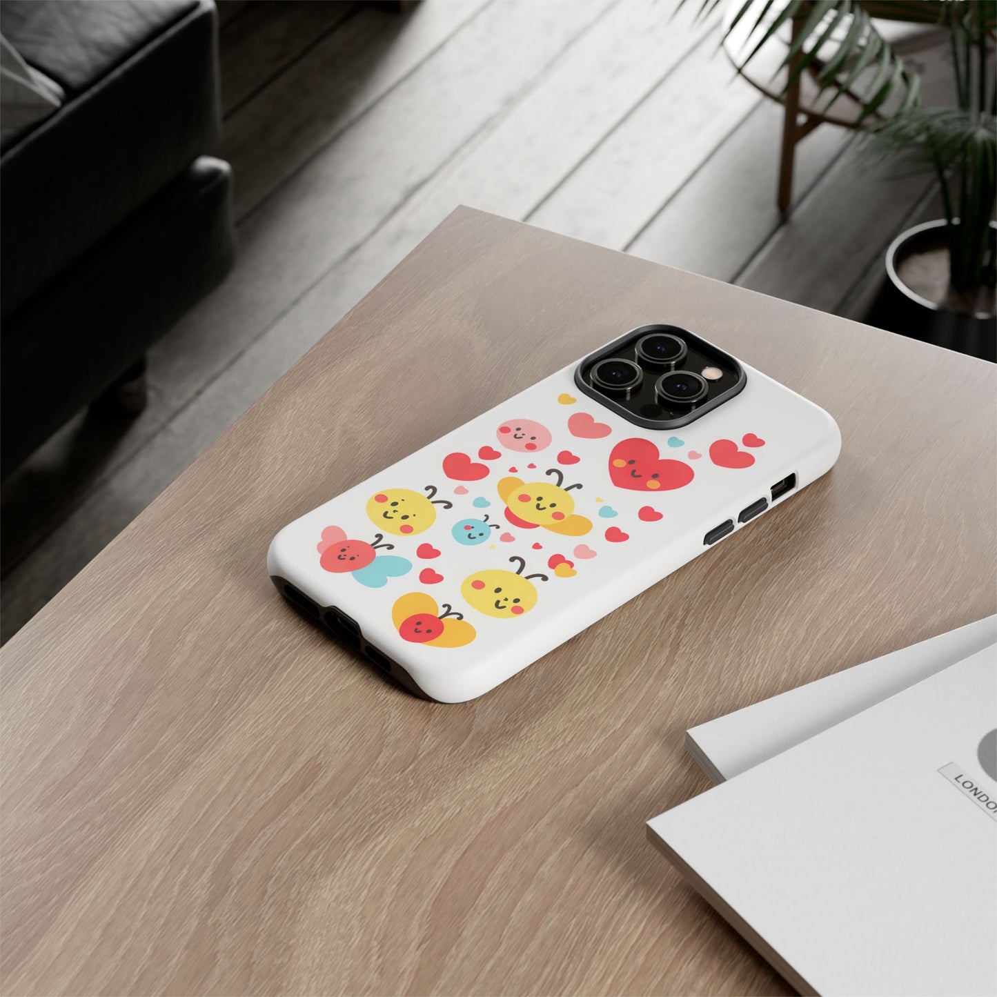 iphone case Bee Happy Hearts