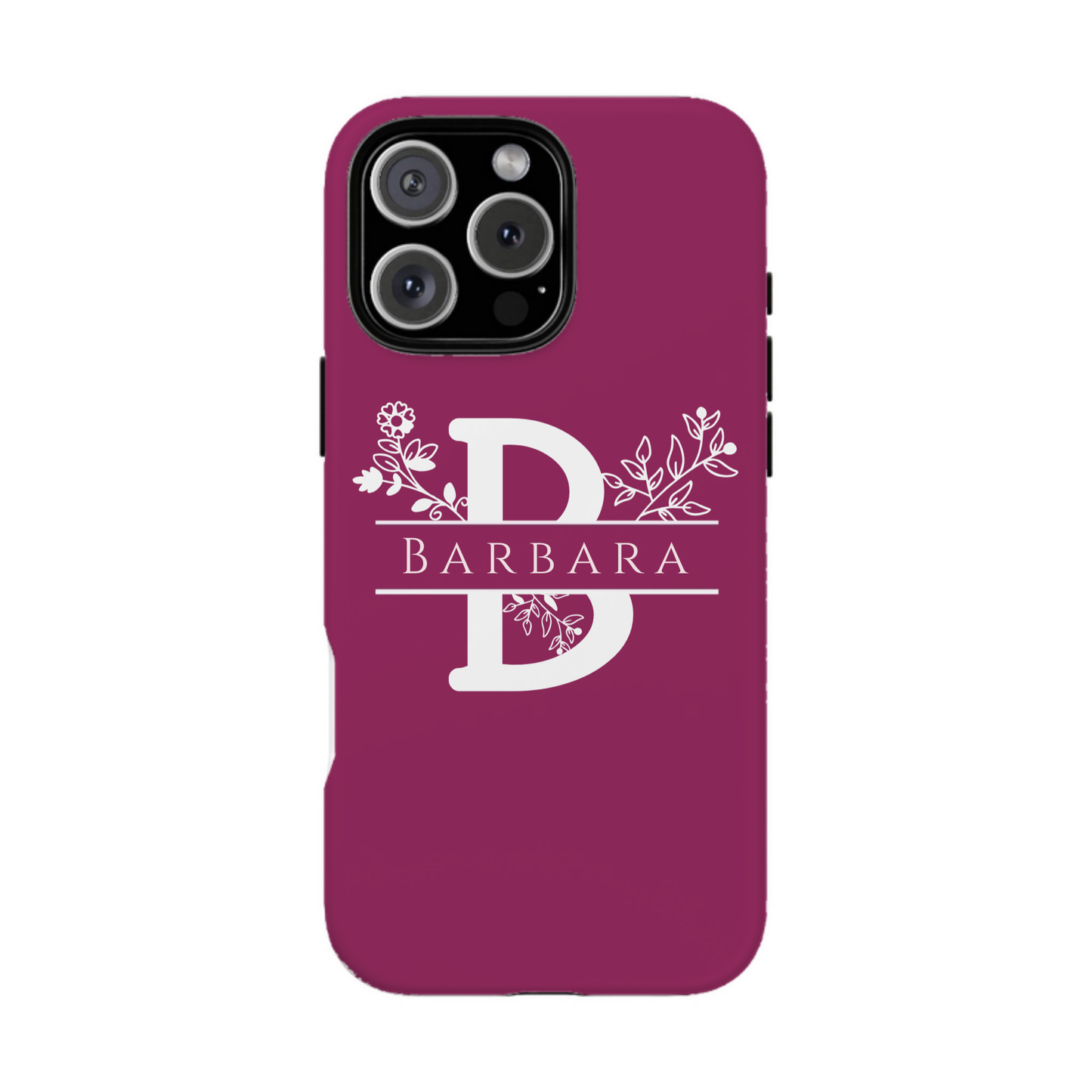 iphone case Berry Burst Floral Name & Initial