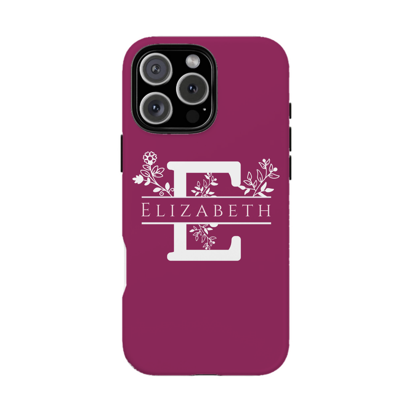 iphone case Berry Burst Floral Name & Initial