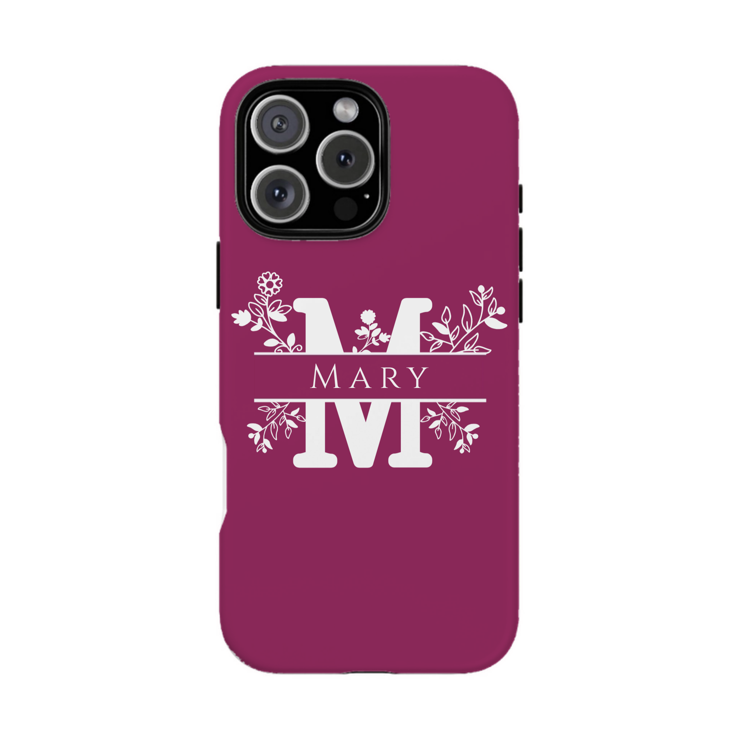 iphone case Berry Burst Floral Name & Initial