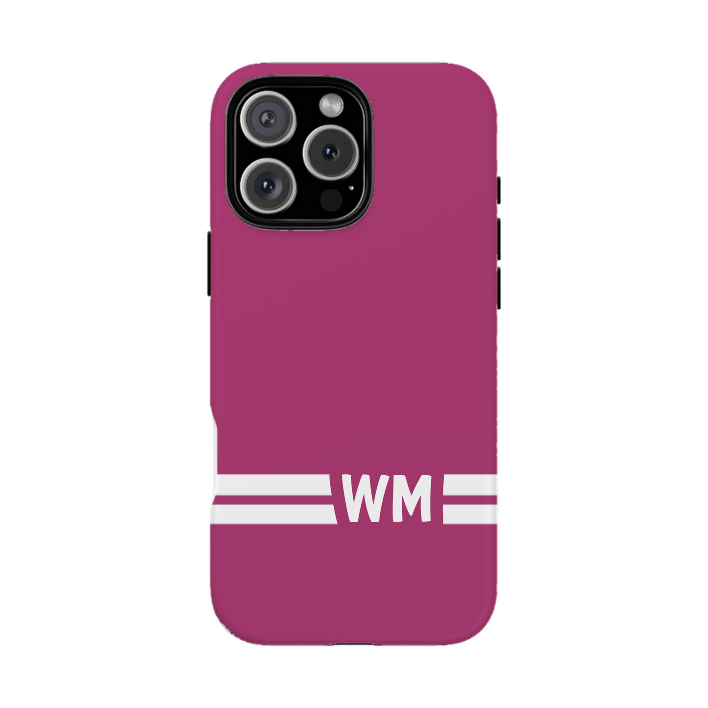 iphone case Berry Burst Racing Stripe Monogram