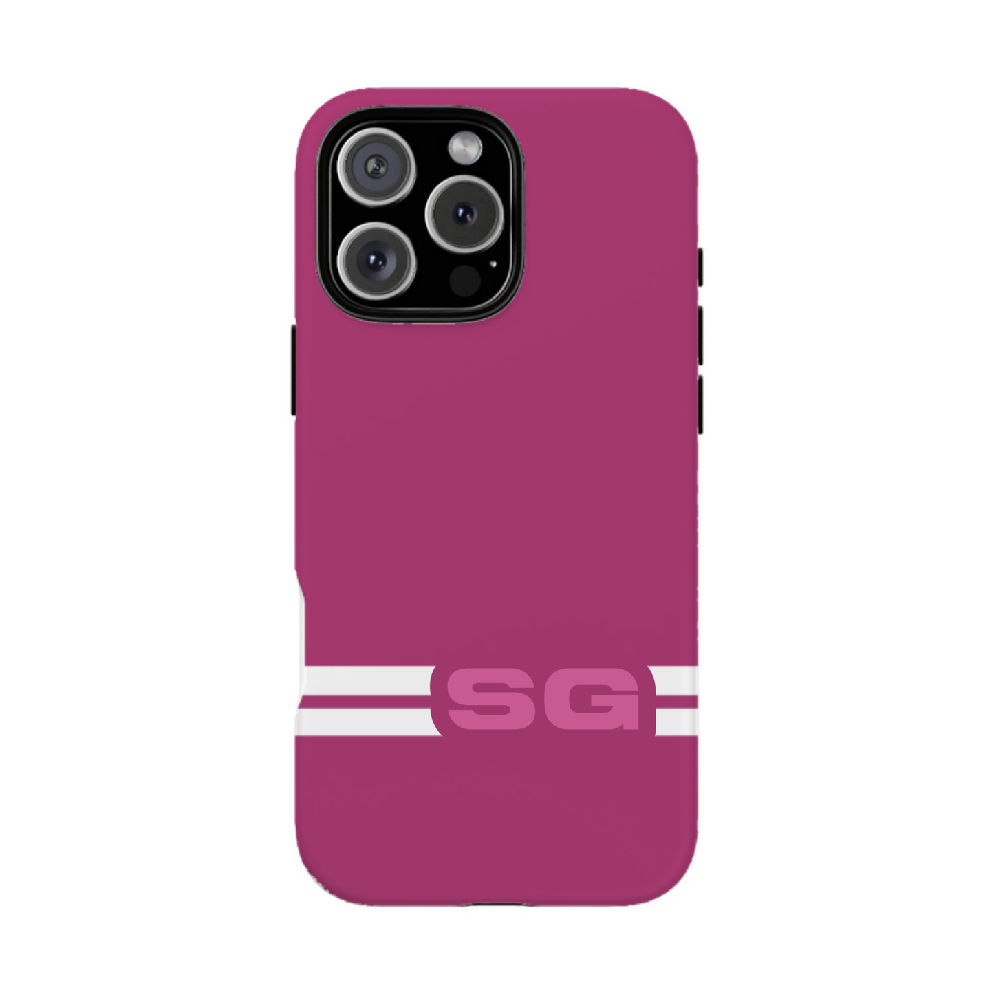 iphone case Berry Burst Racing Stripe Monogram