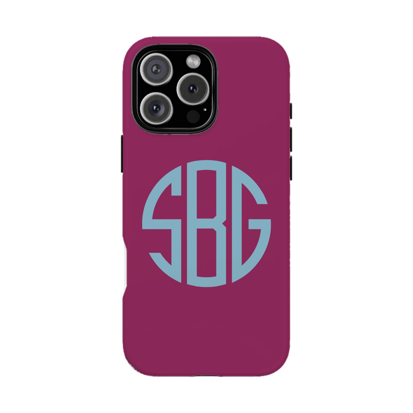 iphone case Berry Burst Round 3 Initials