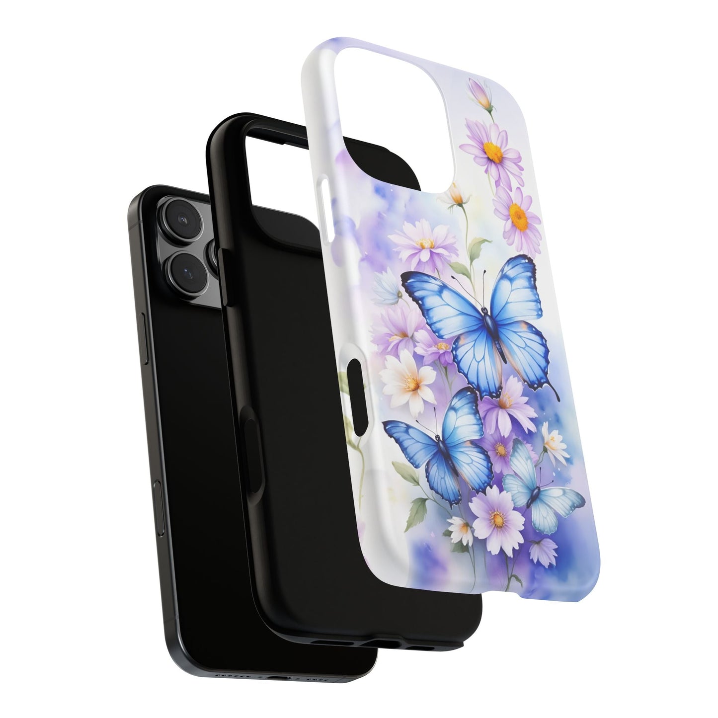 iphone case Blue Butterfly Garden