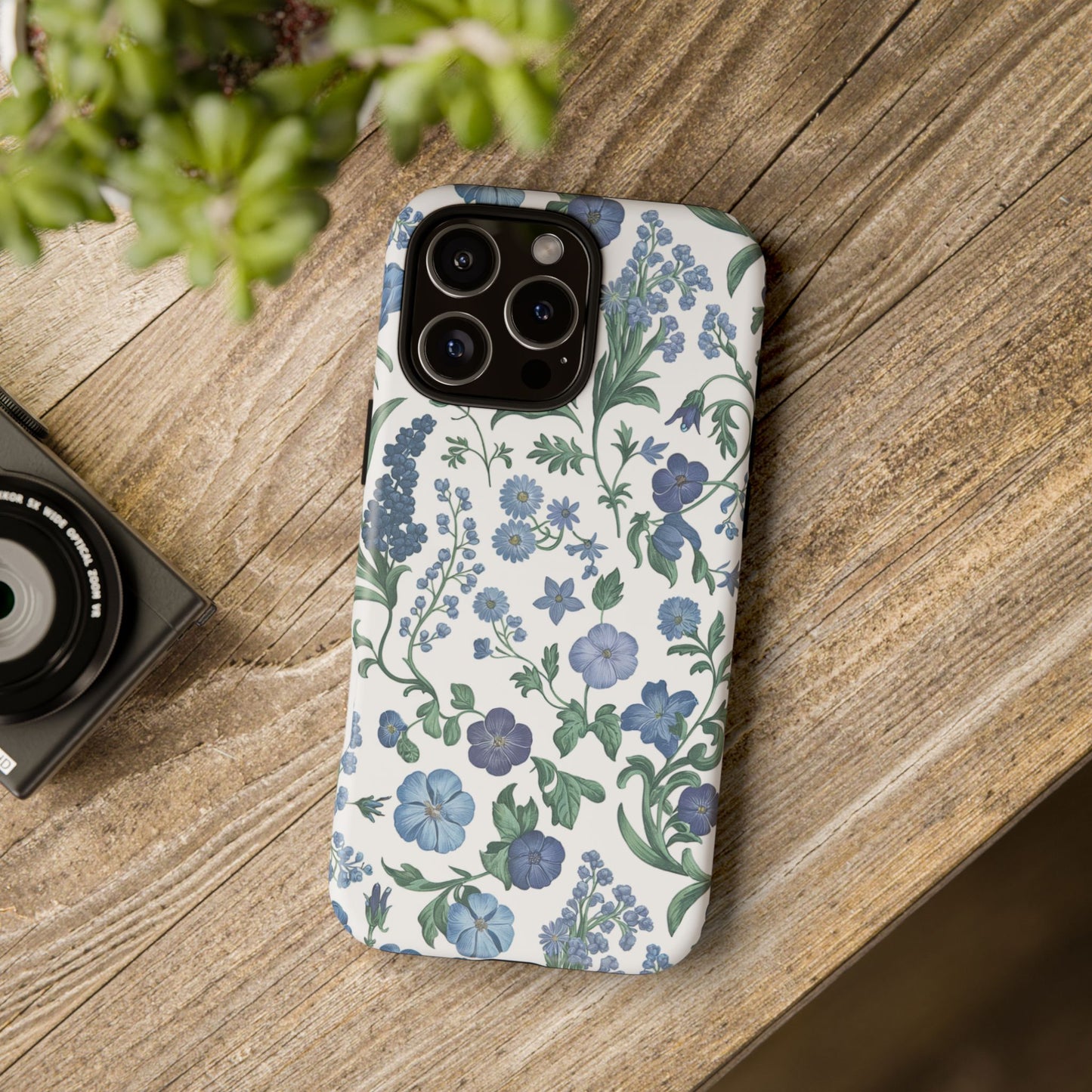 iphone case Blue Floral Elegance