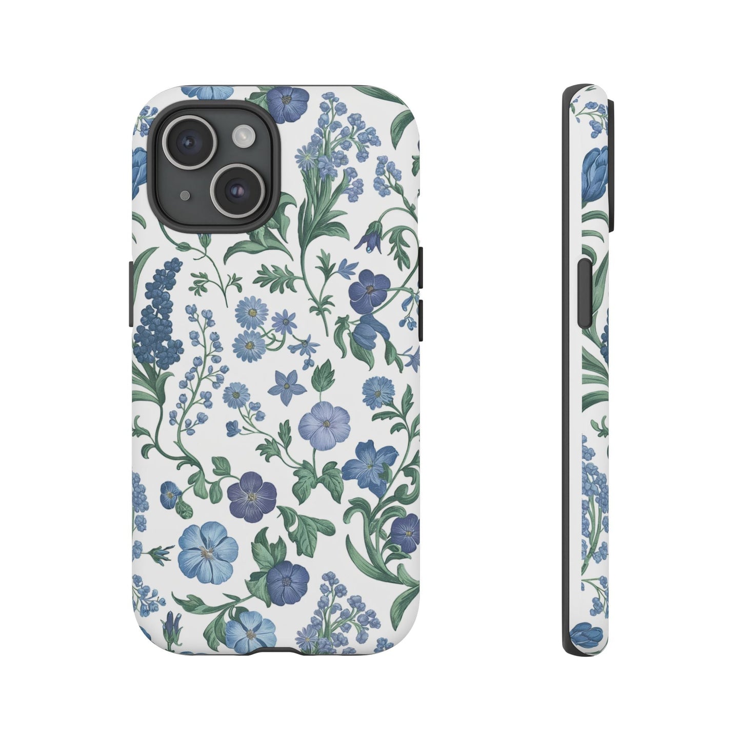 iphone case Blue Floral Elegance iPhone 15