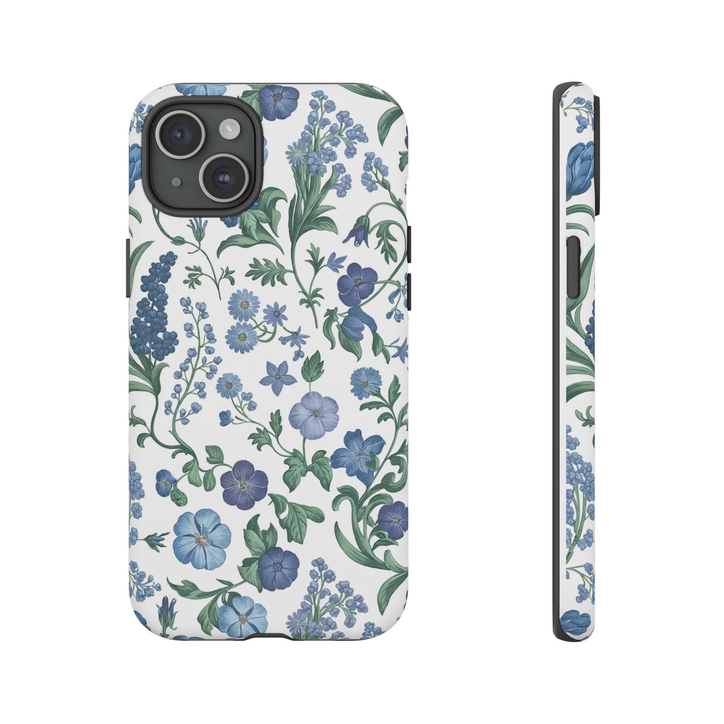 iphone case Blue Floral Elegance iPhone 15 Plus
