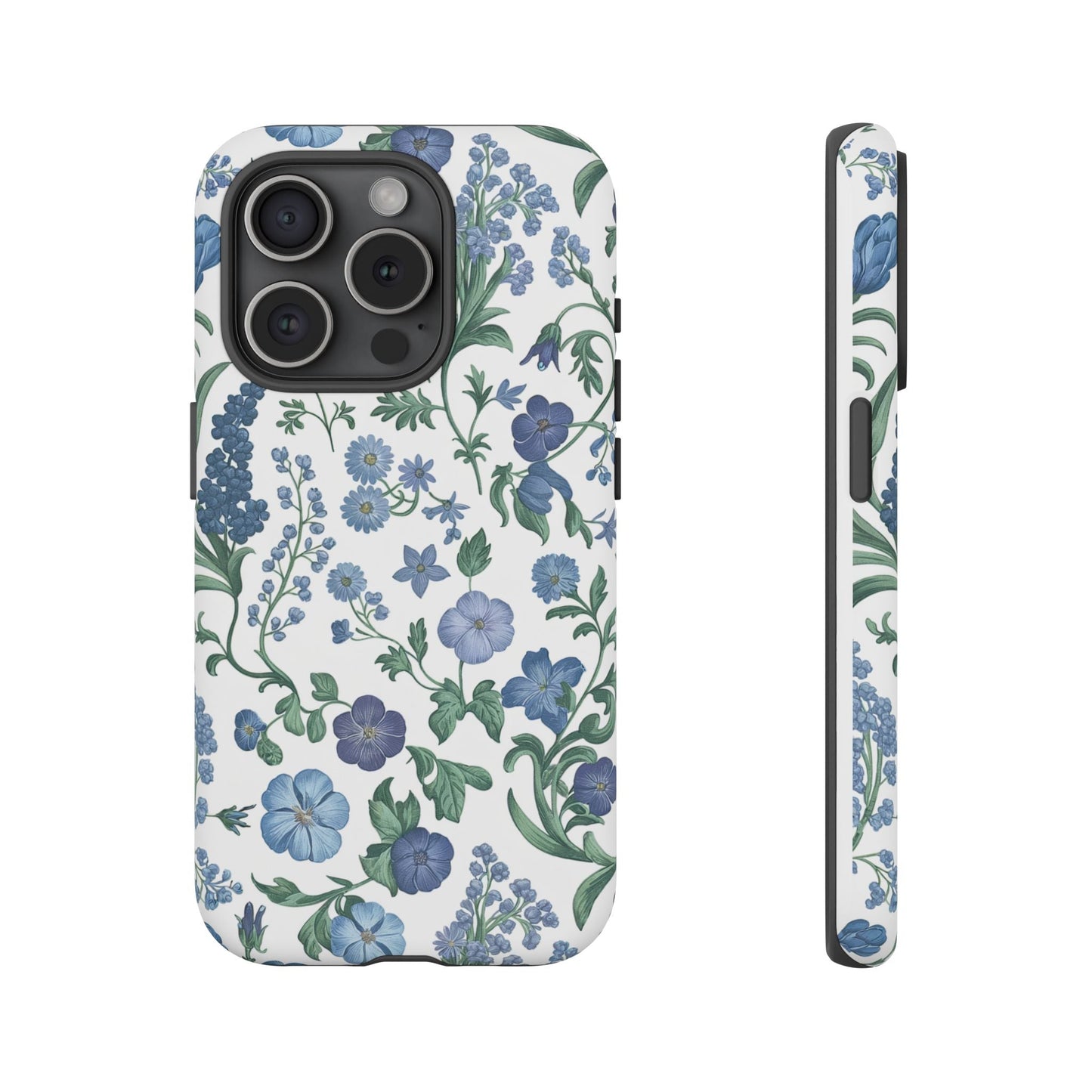 iphone case Blue Floral Elegance iPhone 15 Pro