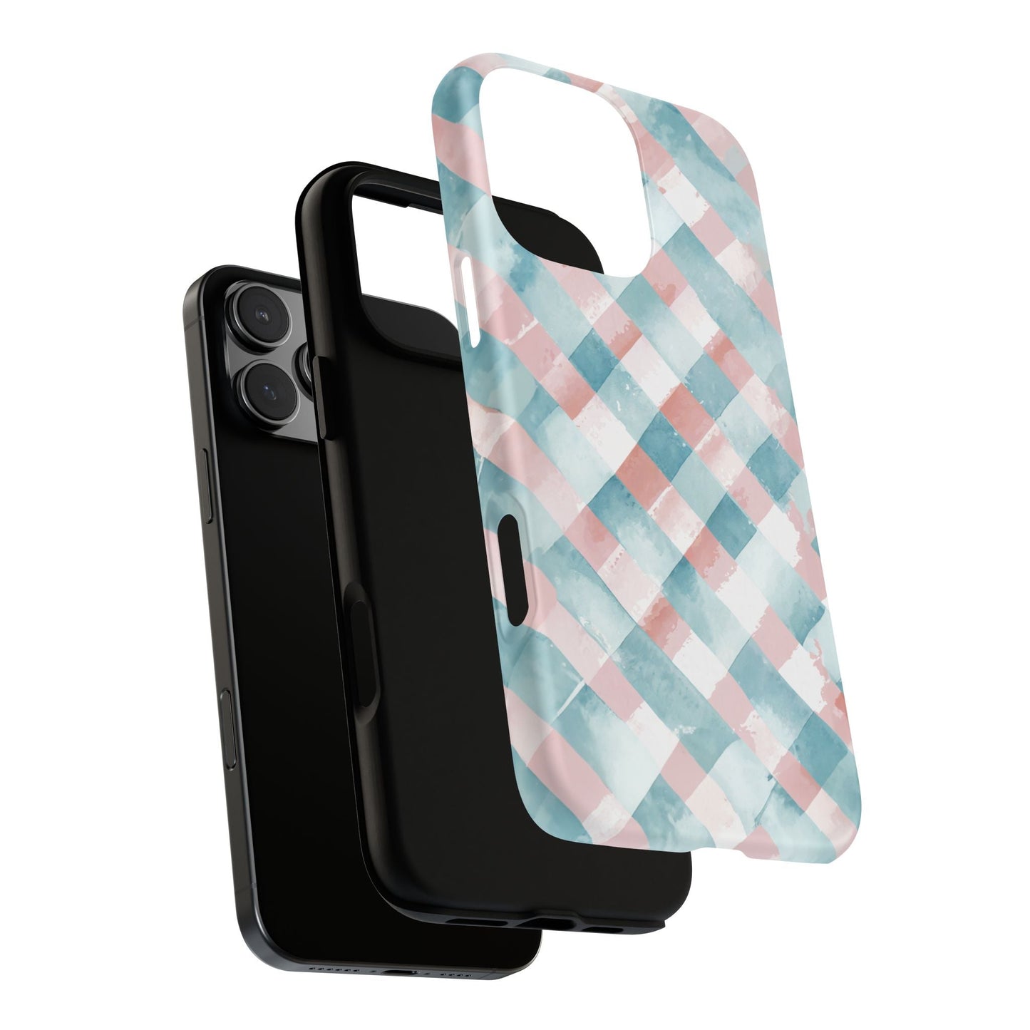 iphone case Blush Aqua Gingham