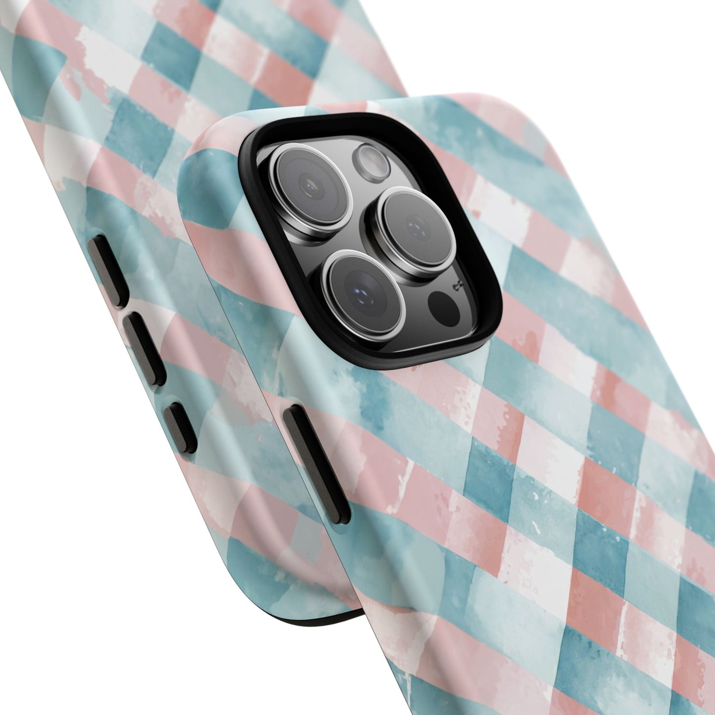 iphone case Blush Aqua Gingham