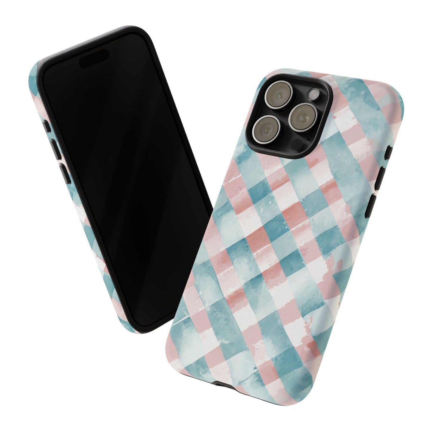 iphone case Blush Aqua Gingham