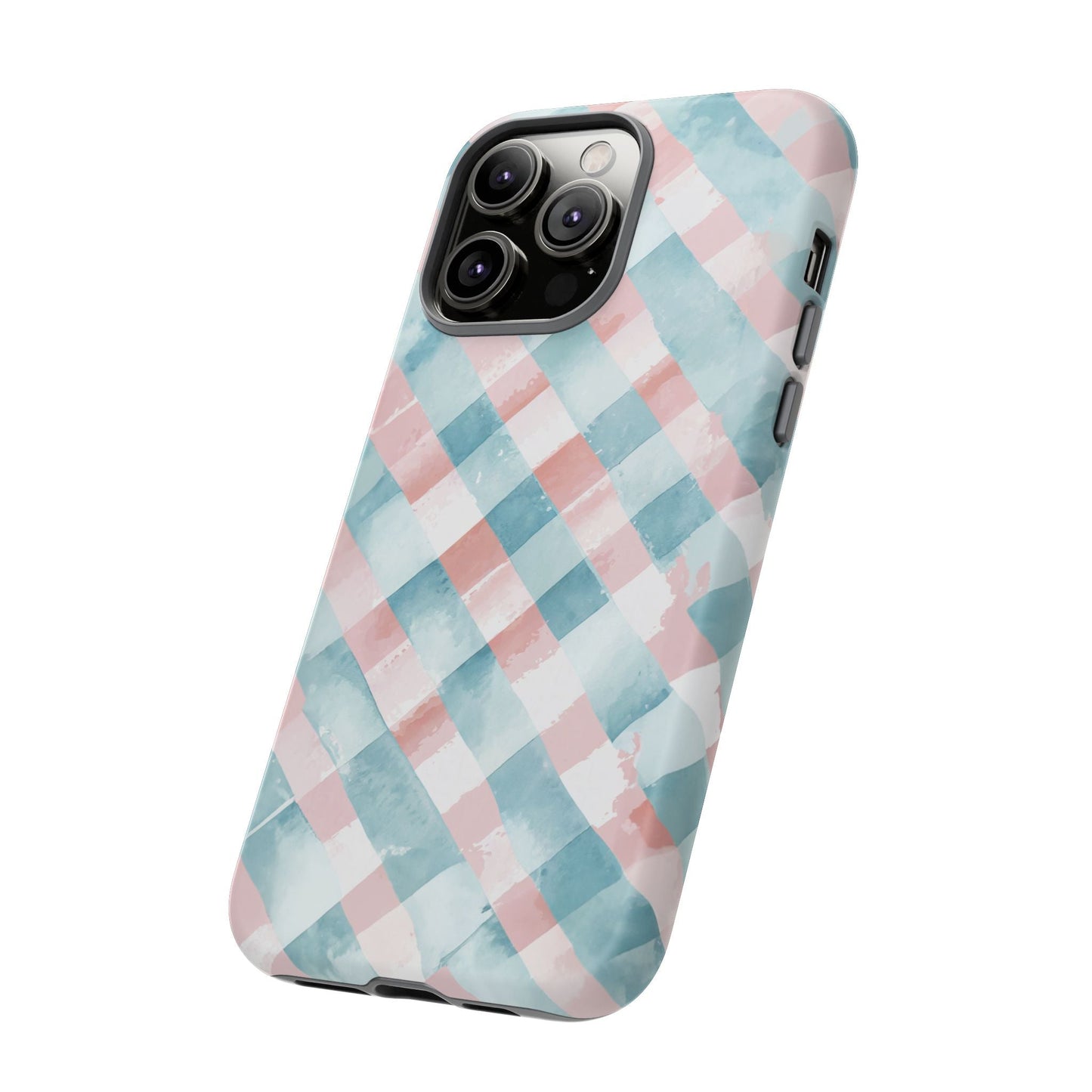 iphone case Blush Aqua Gingham