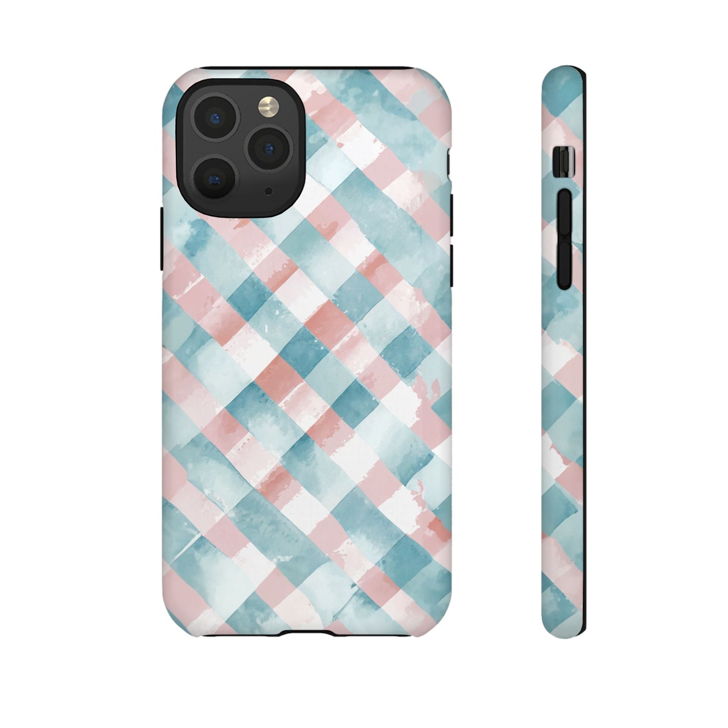 iphone case Blush Aqua Gingham iPhone 11 Pro