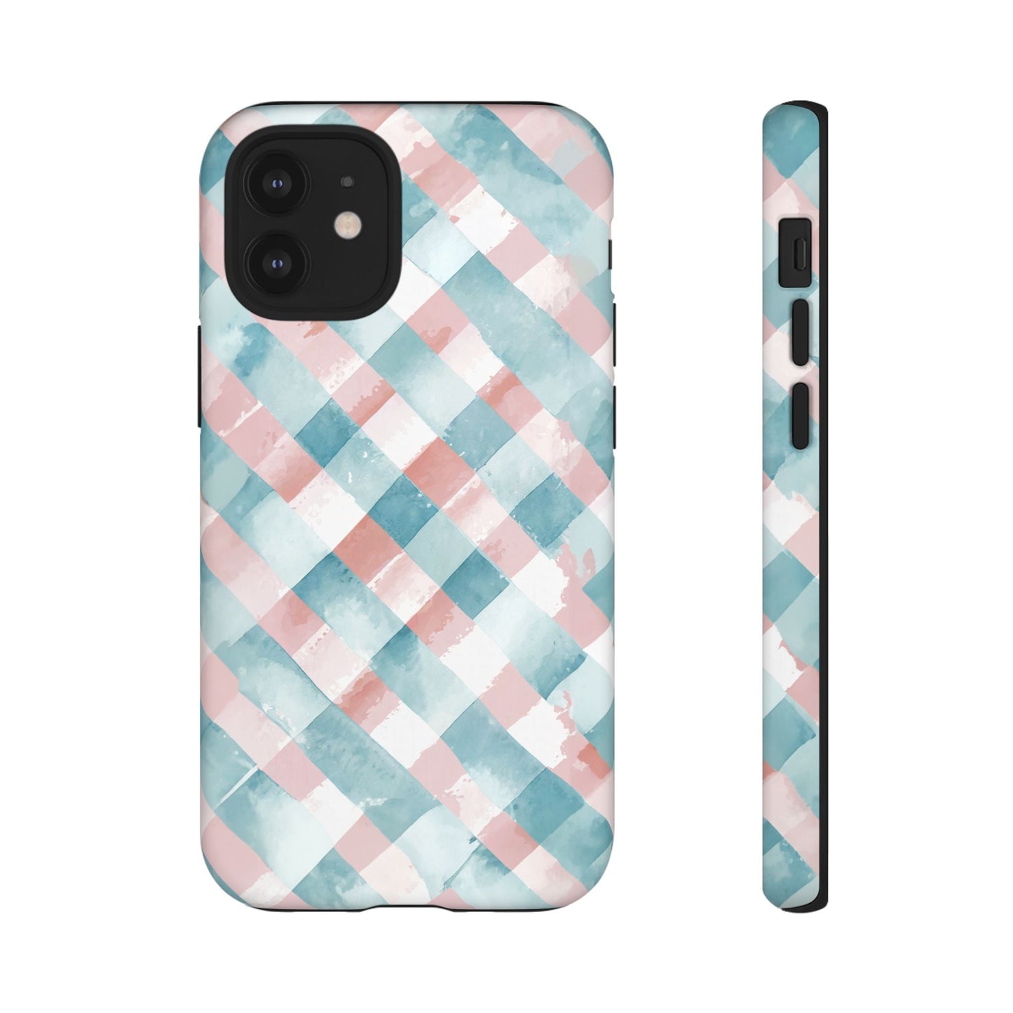 iphone case Blush Aqua Gingham iPhone 12 Mini