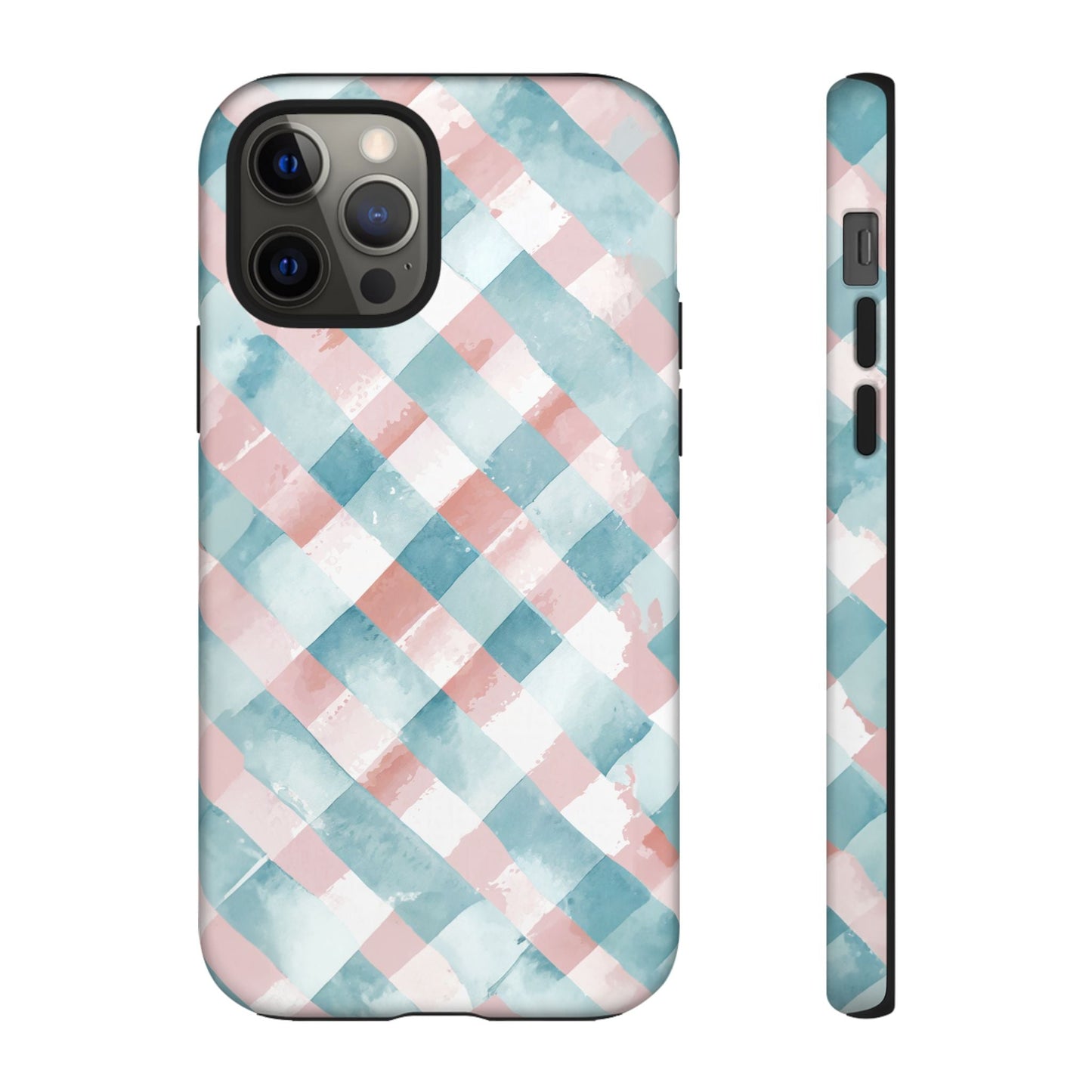 iphone case Blush Aqua Gingham iPhone 12 Pro