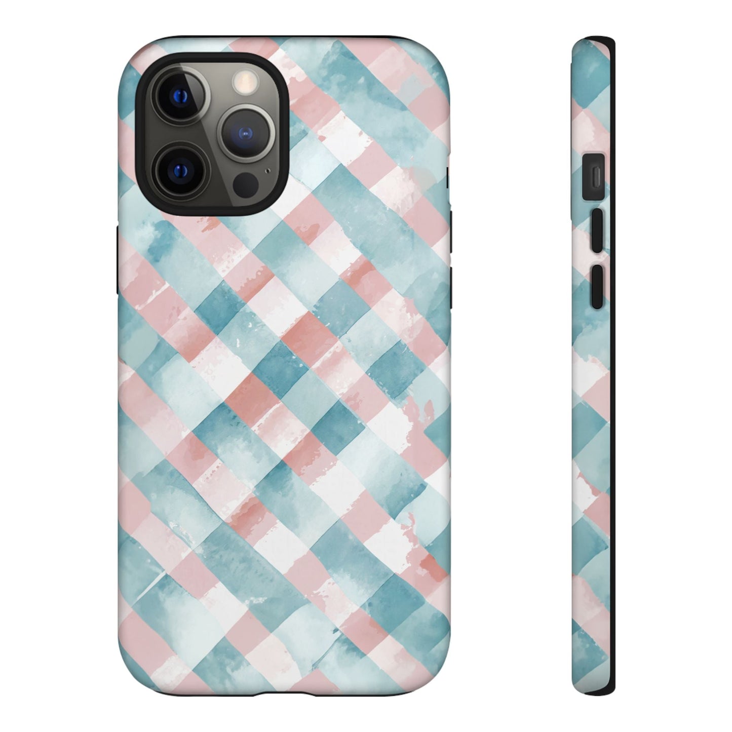 iphone case Blush Aqua Gingham iPhone 12 Pro Max