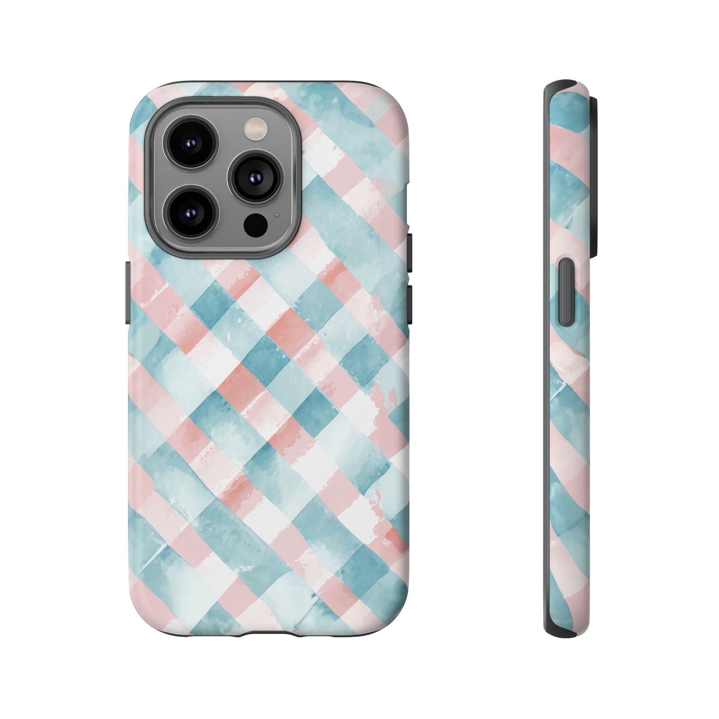 iphone case Blush Aqua Gingham iPhone 14 Pro