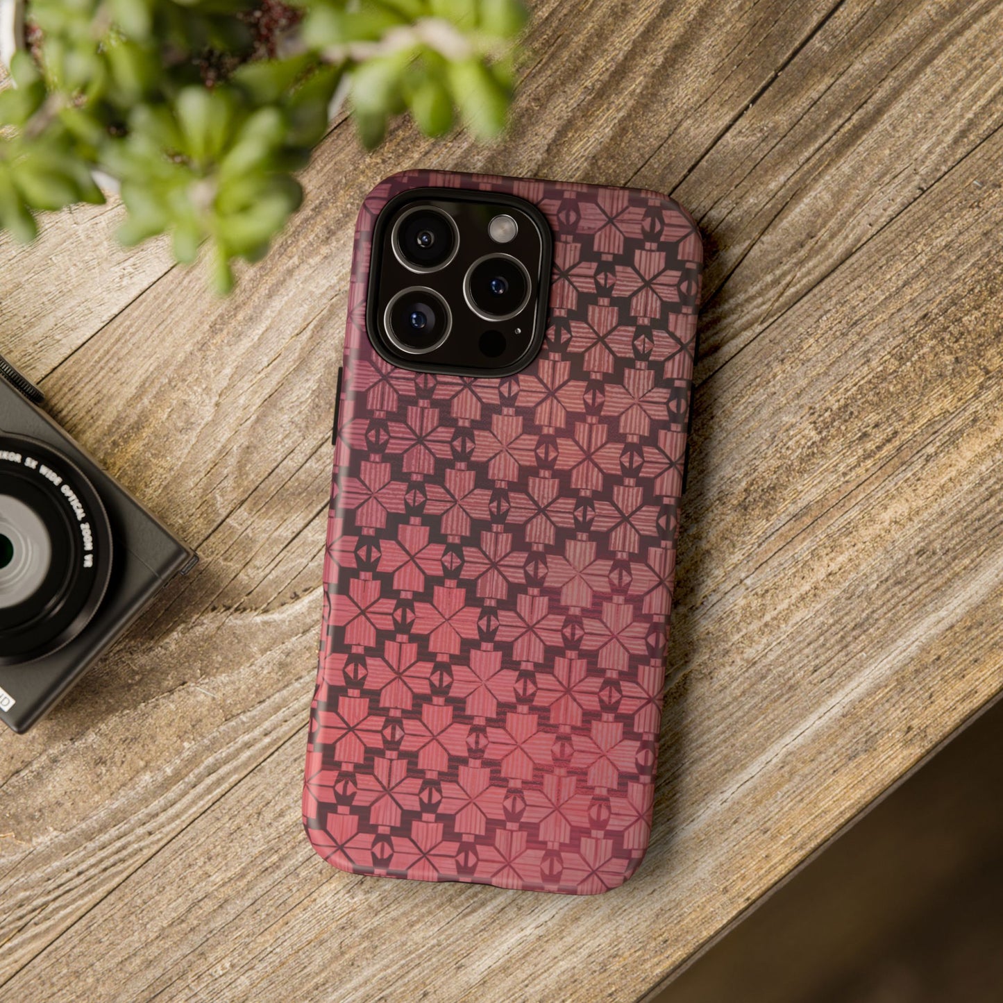 iphone case Blush Geometric Lattice