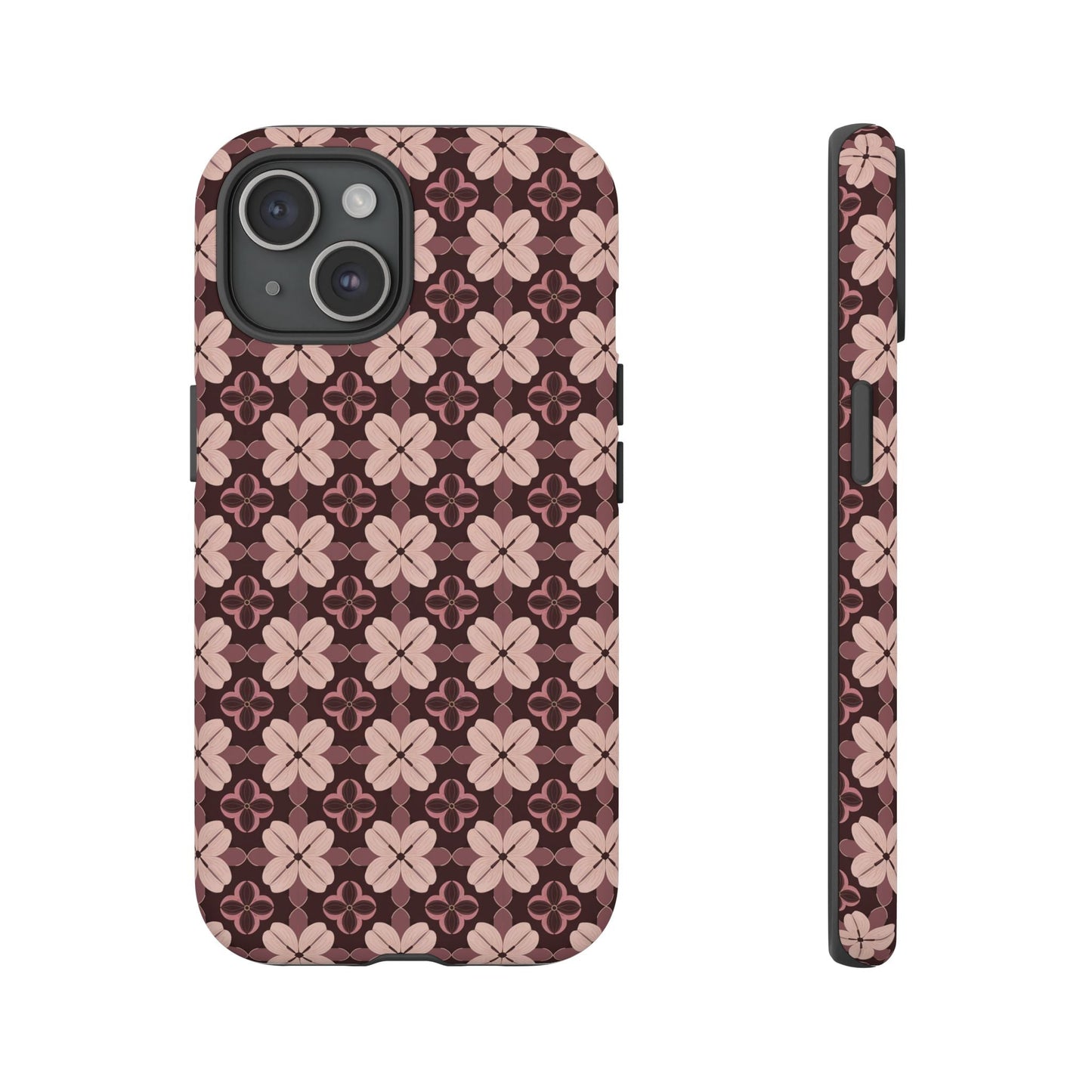 iphone case Burgundy Clover Elegance iPhone 15