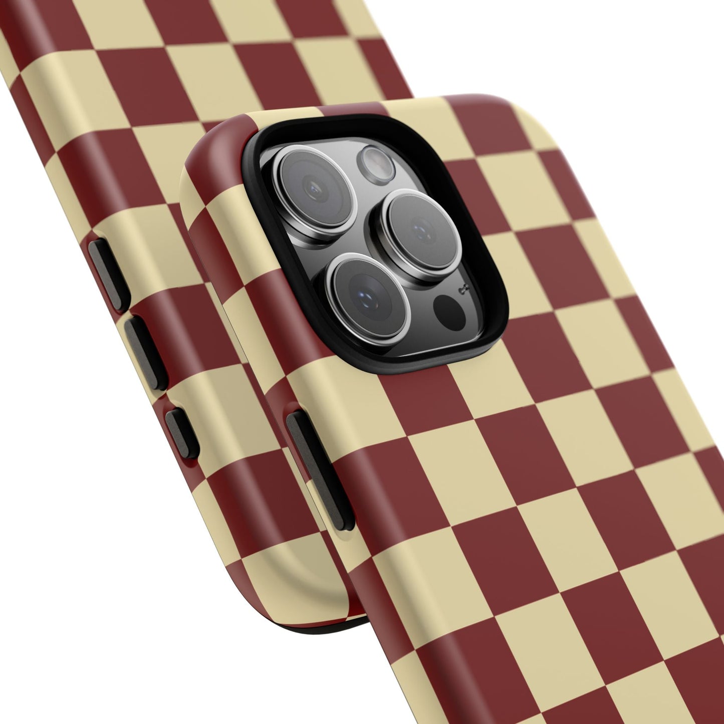 iphone case Burgundy Wave Checkerboard