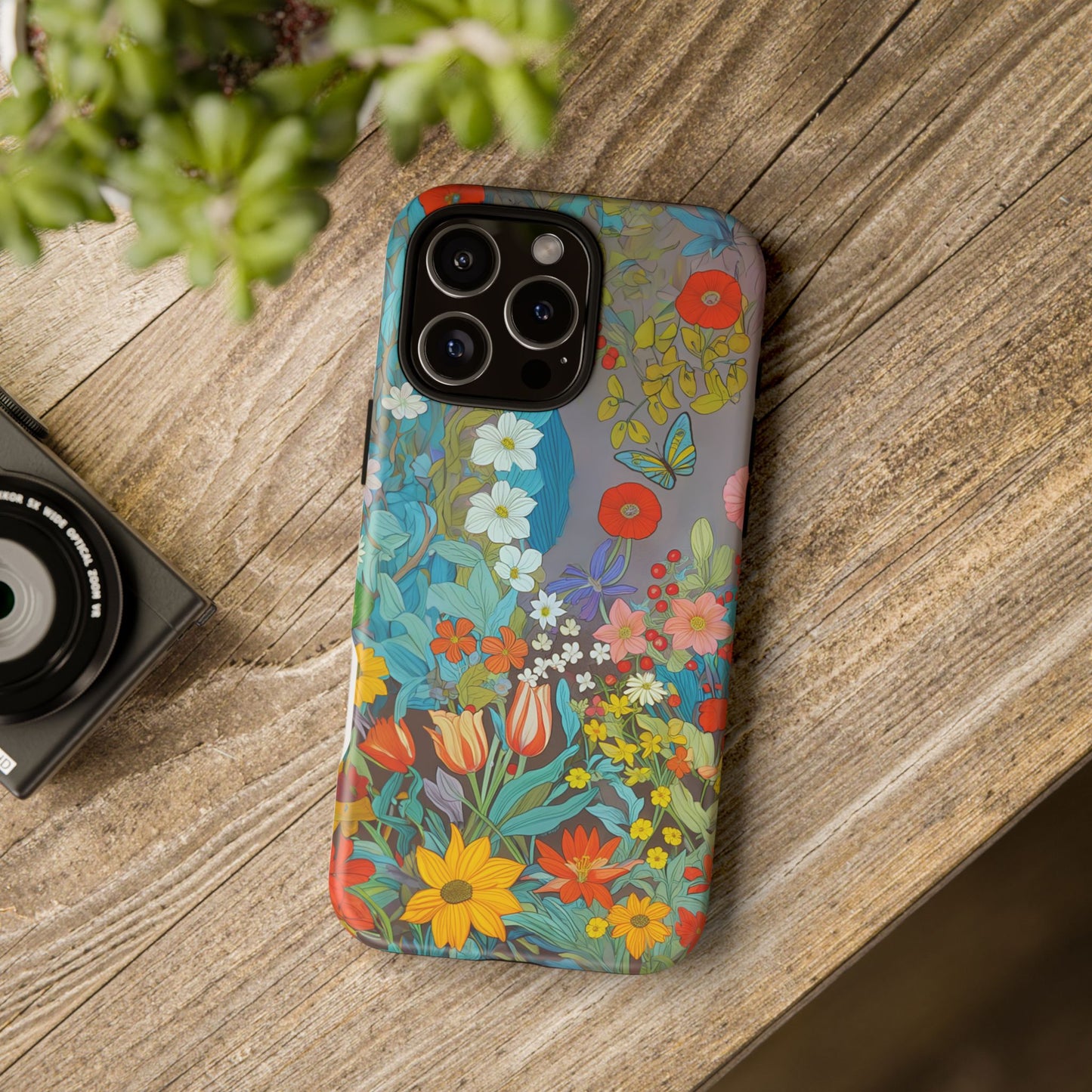 iphone case Butterfly Wildflower Garden