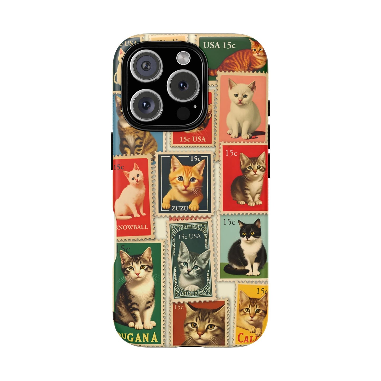 iphone case Cat Stamp Collection iPhone 16 Pro