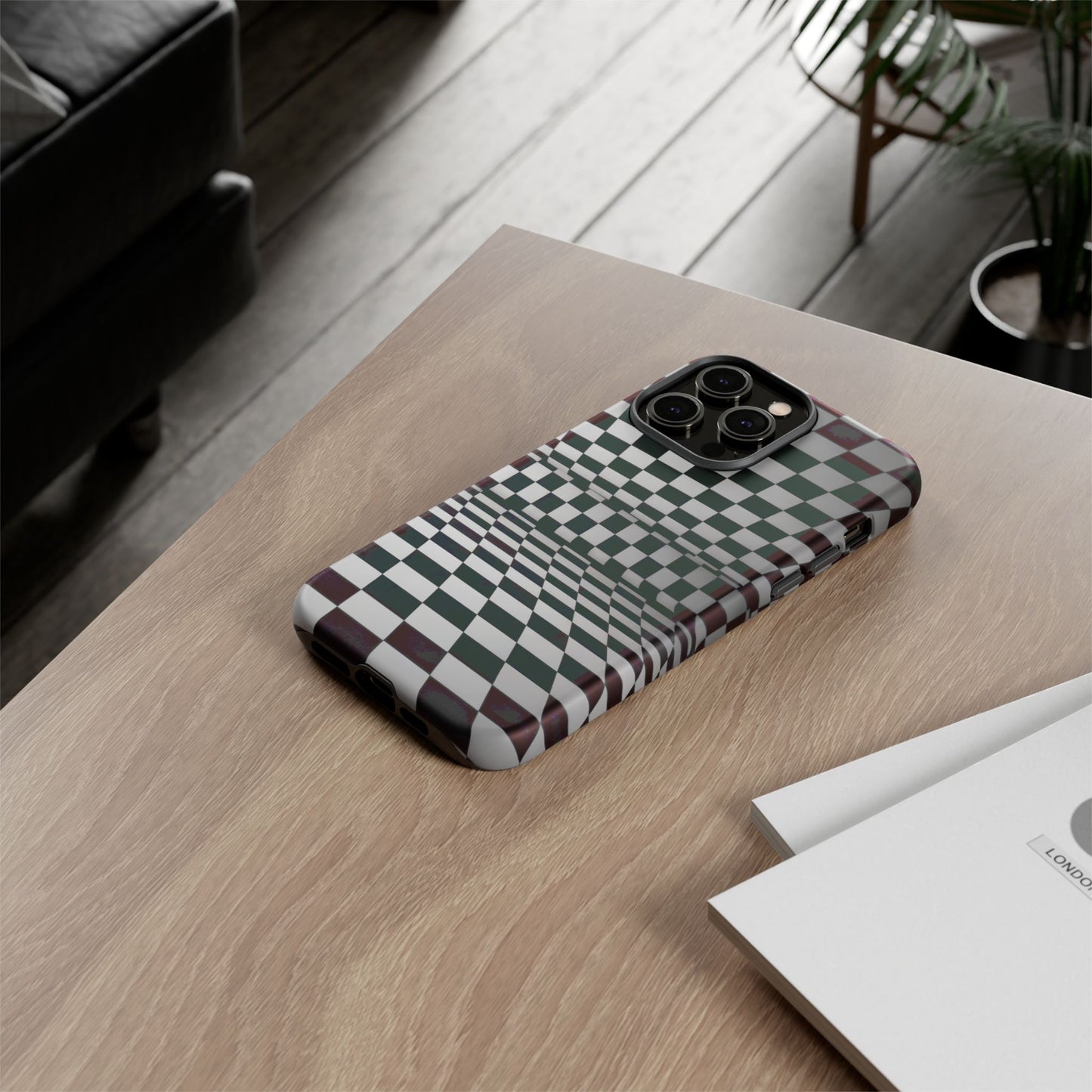 iphone case Checkered Optical Illusion