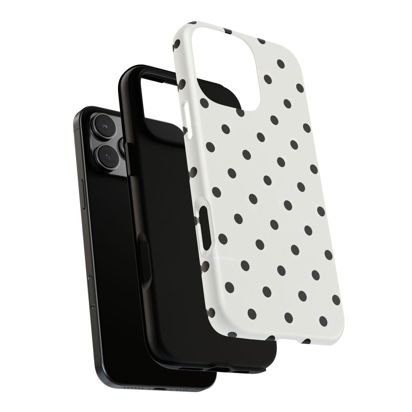 iphone case Classic Black Polka