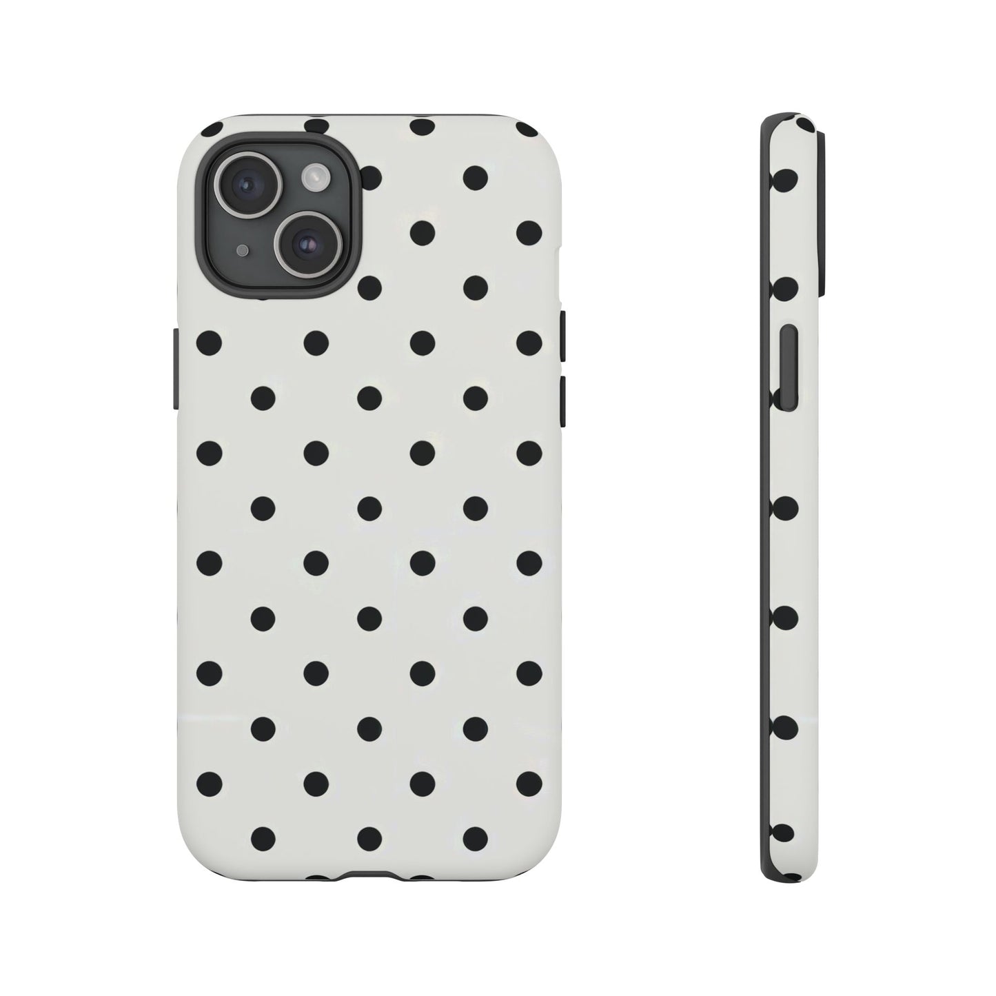 iphone case Classic Black Polka iPhone 15 Plus