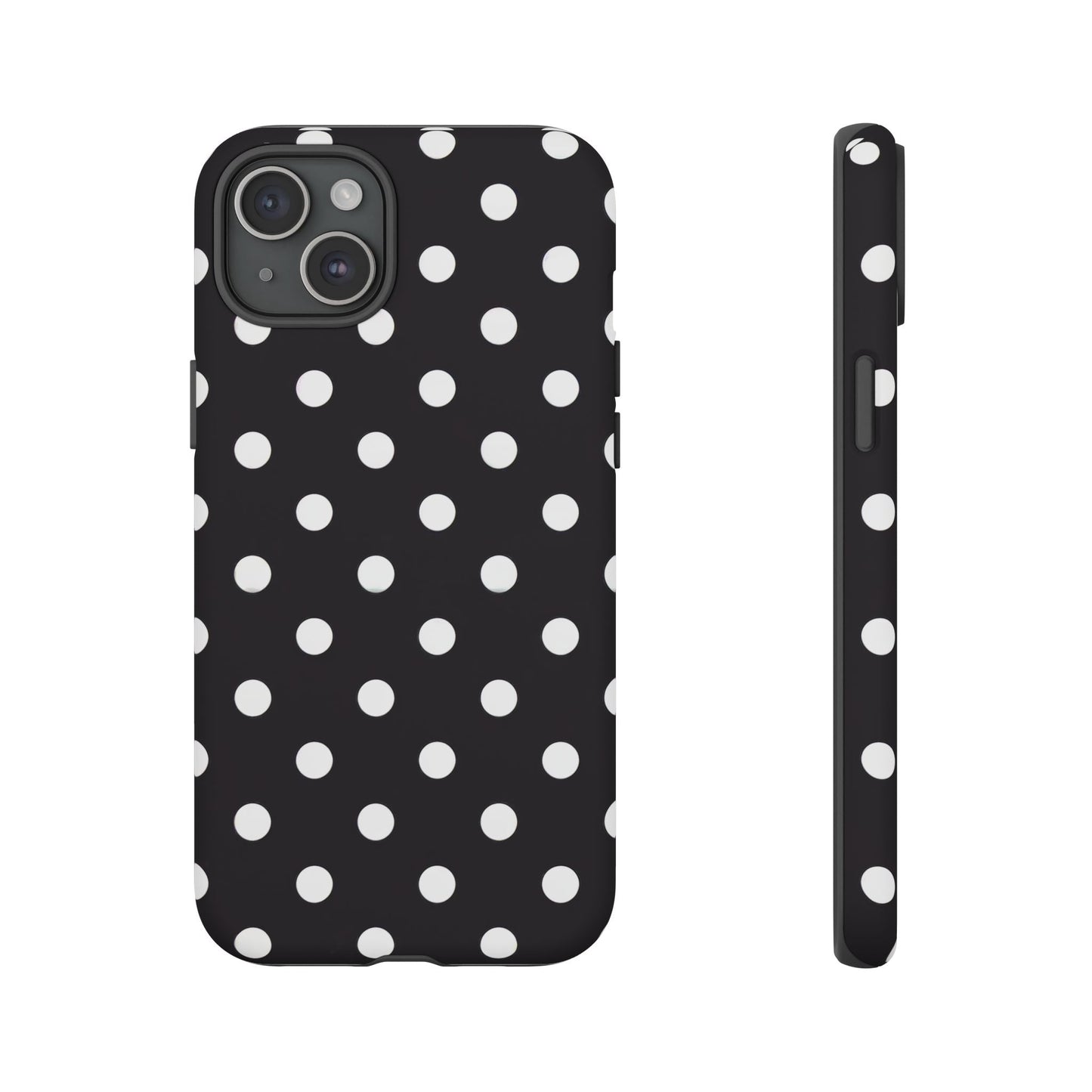 iphone case Classic Black & White Dots iPhone 15 Plus