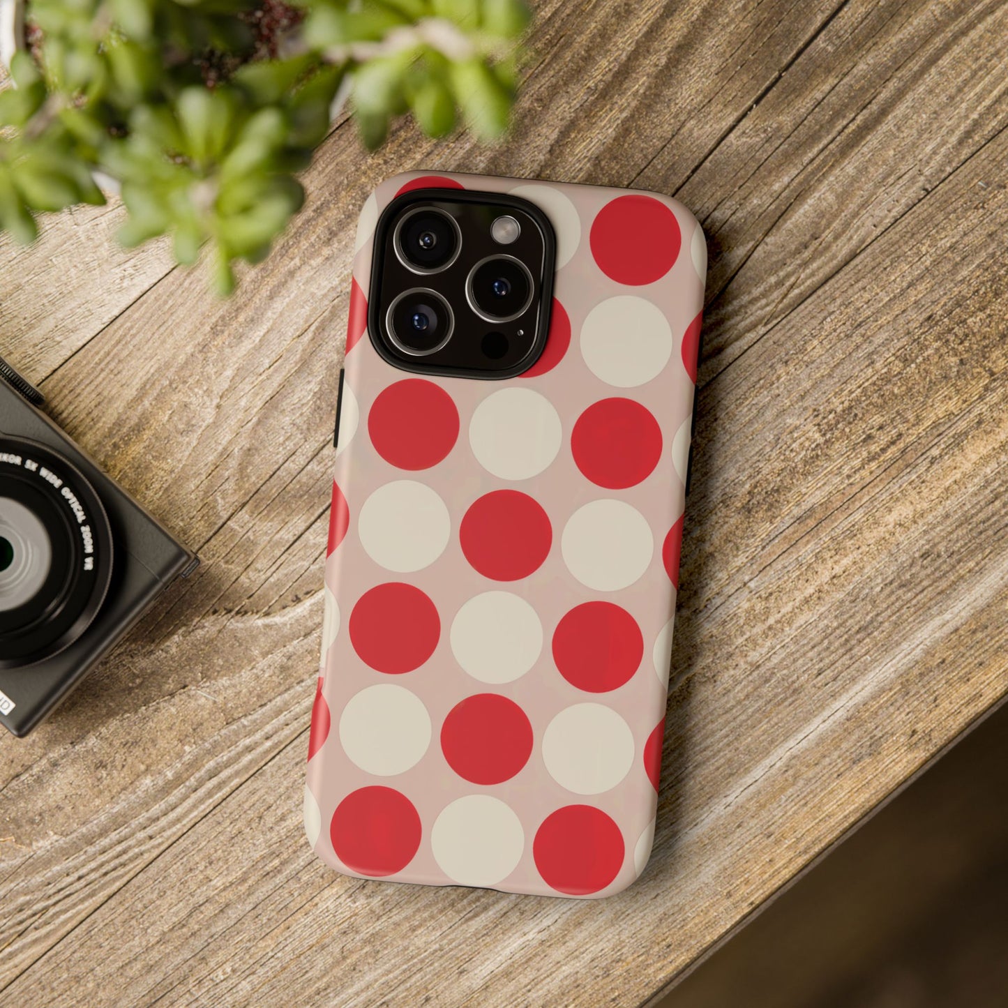 iphone case Classic Red & Cream Spots