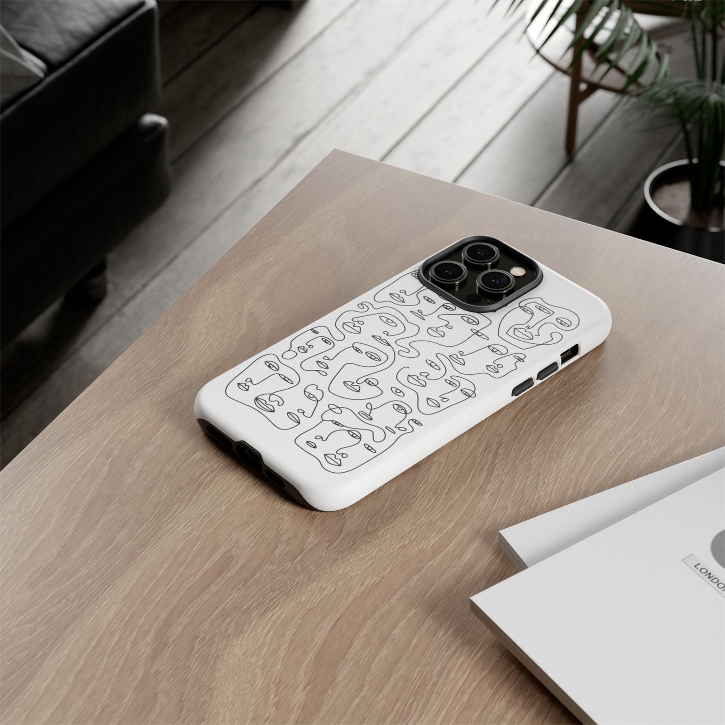 iphone case Continuous Line Faces