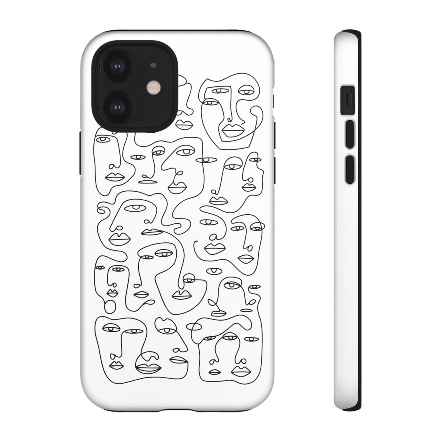 iphone case Continuous Line Faces iPhone 12