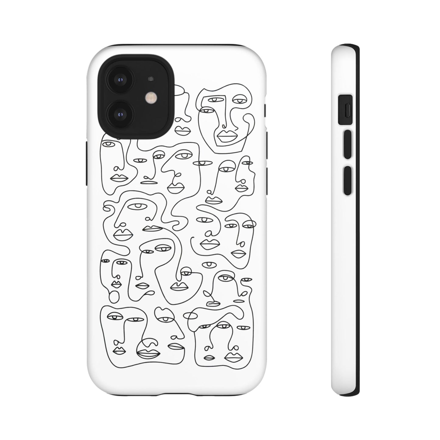 iphone case Continuous Line Faces iPhone 12 Mini