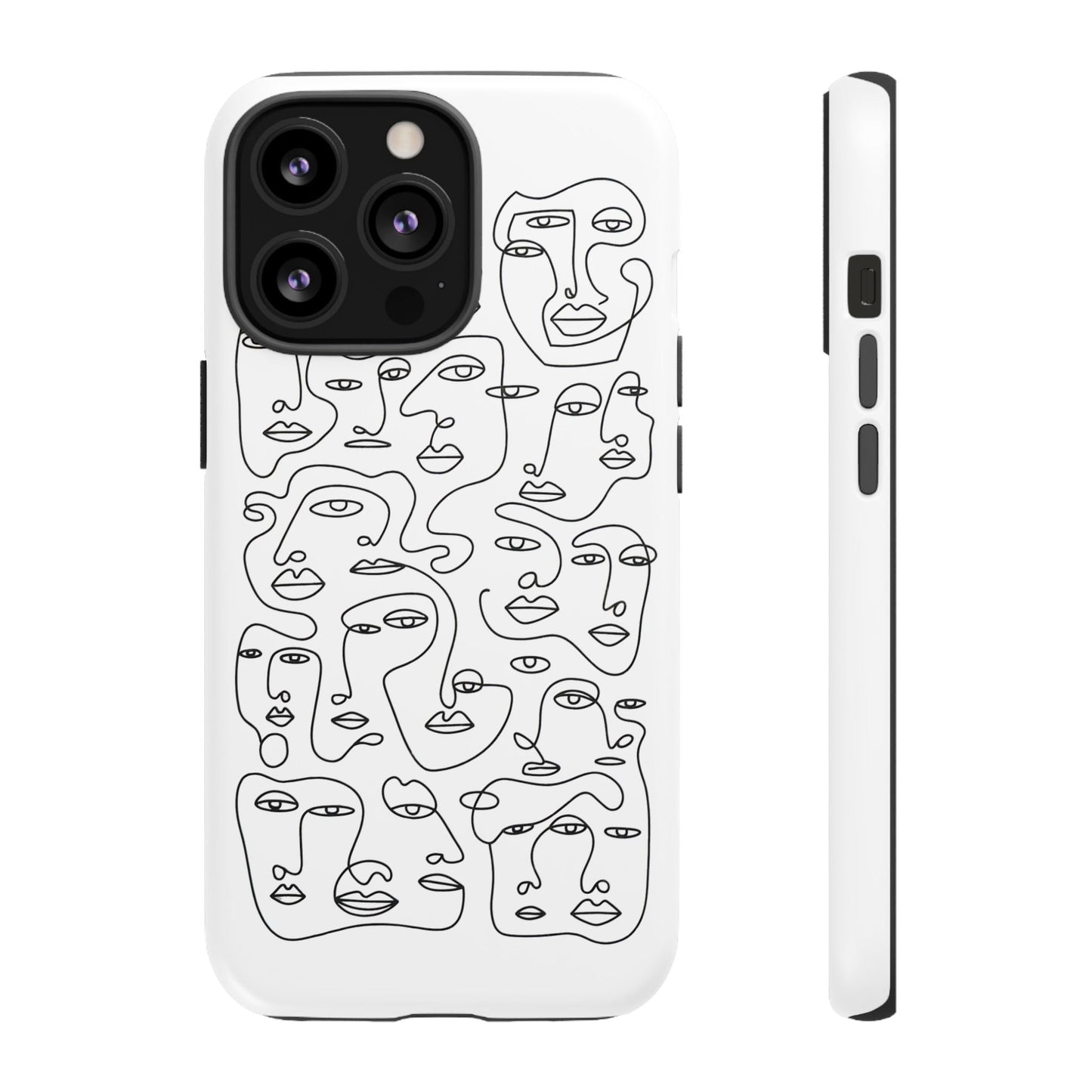 iphone case Continuous Line Faces iPhone 13 Pro
