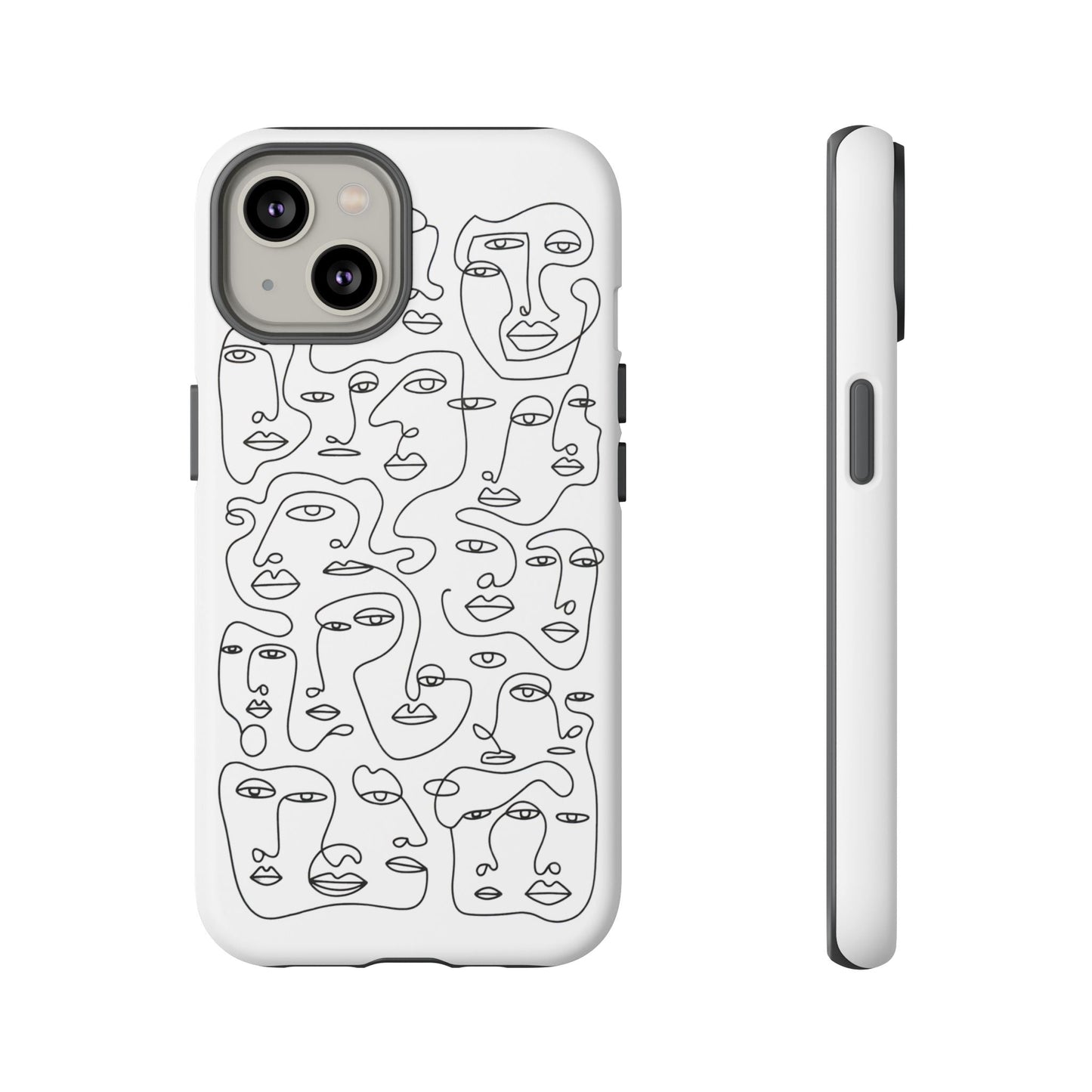 iphone case Continuous Line Faces iPhone 14