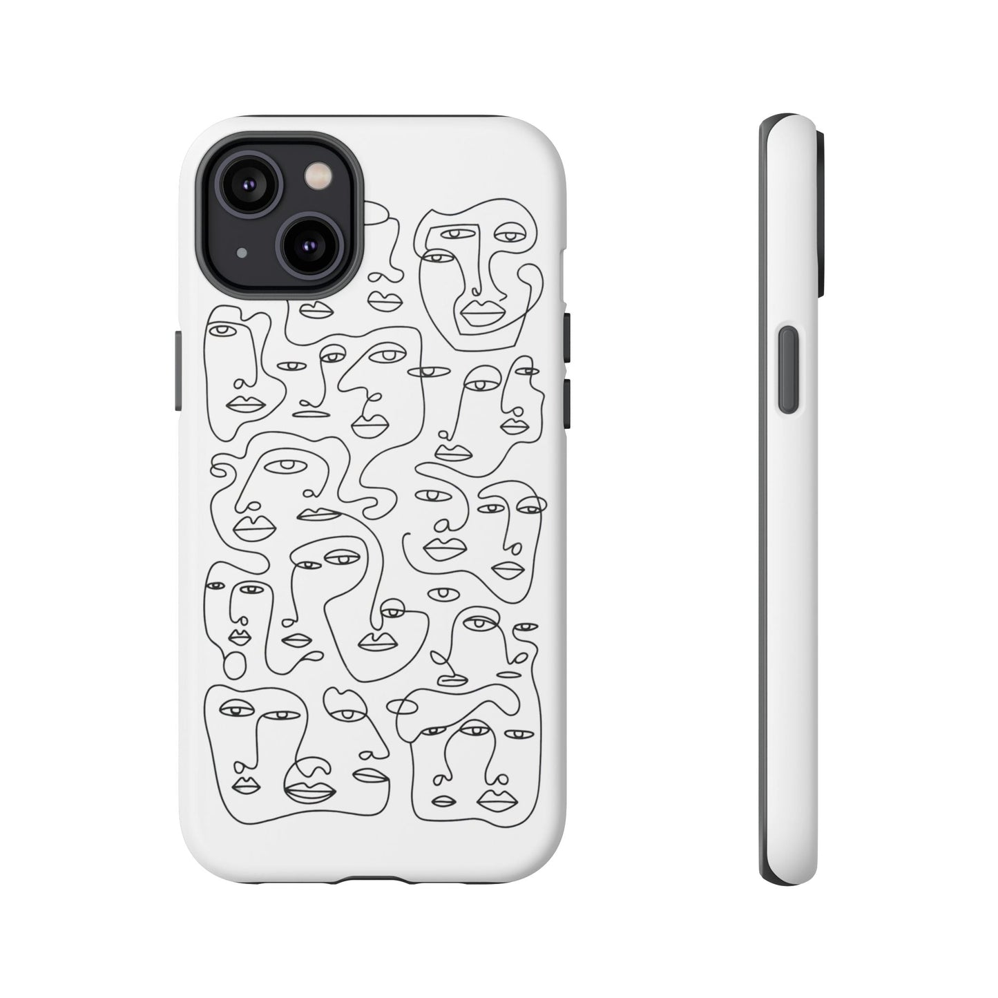iphone case Continuous Line Faces iPhone 14 Plus