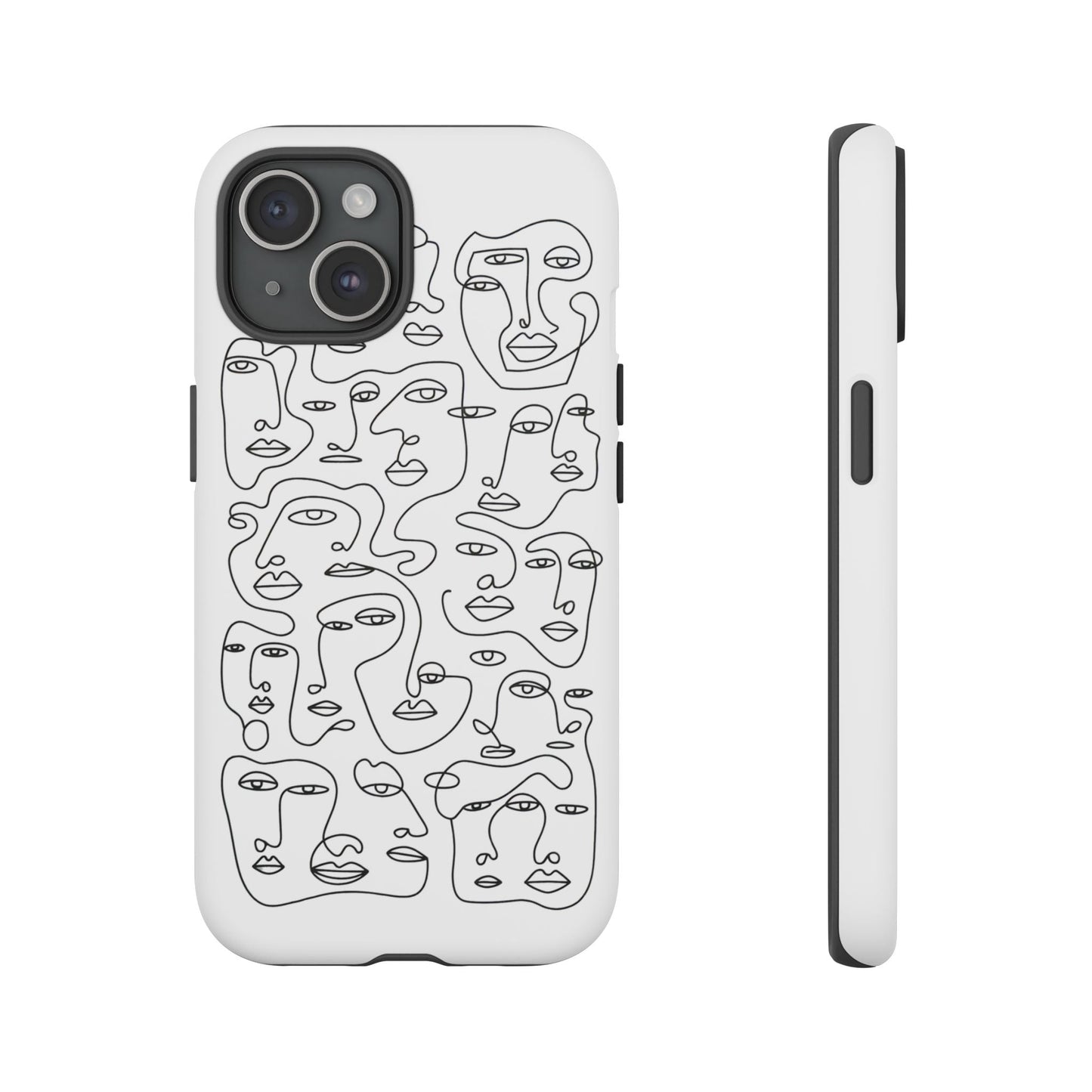 iphone case Continuous Line Faces iPhone 15