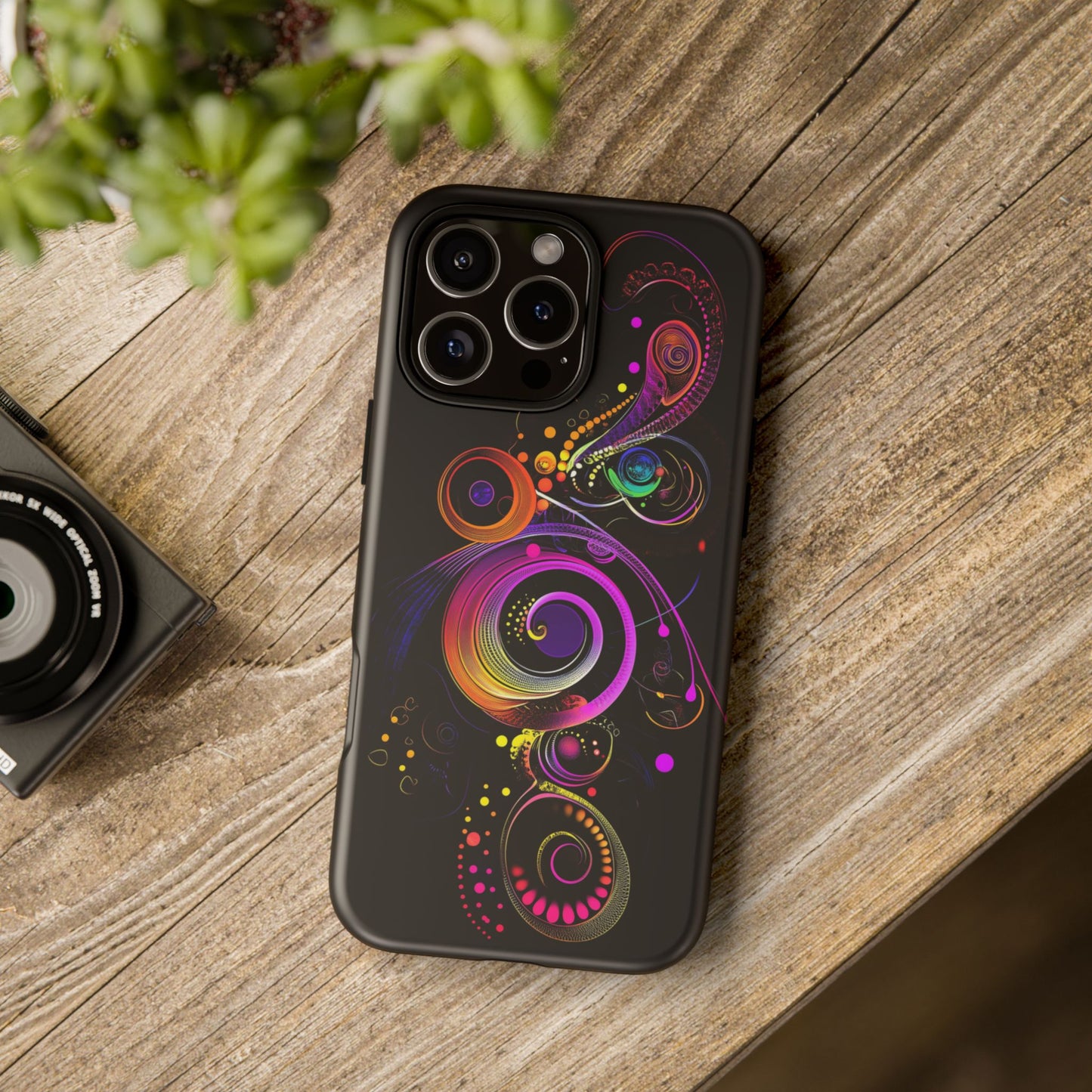 iphone case Cosmic Neon Spiral