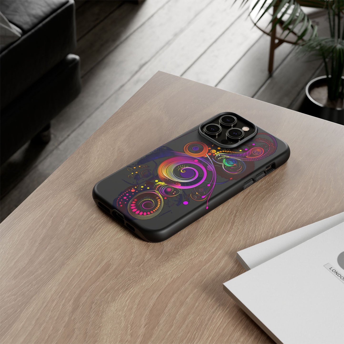iphone case Cosmic Neon Spiral
