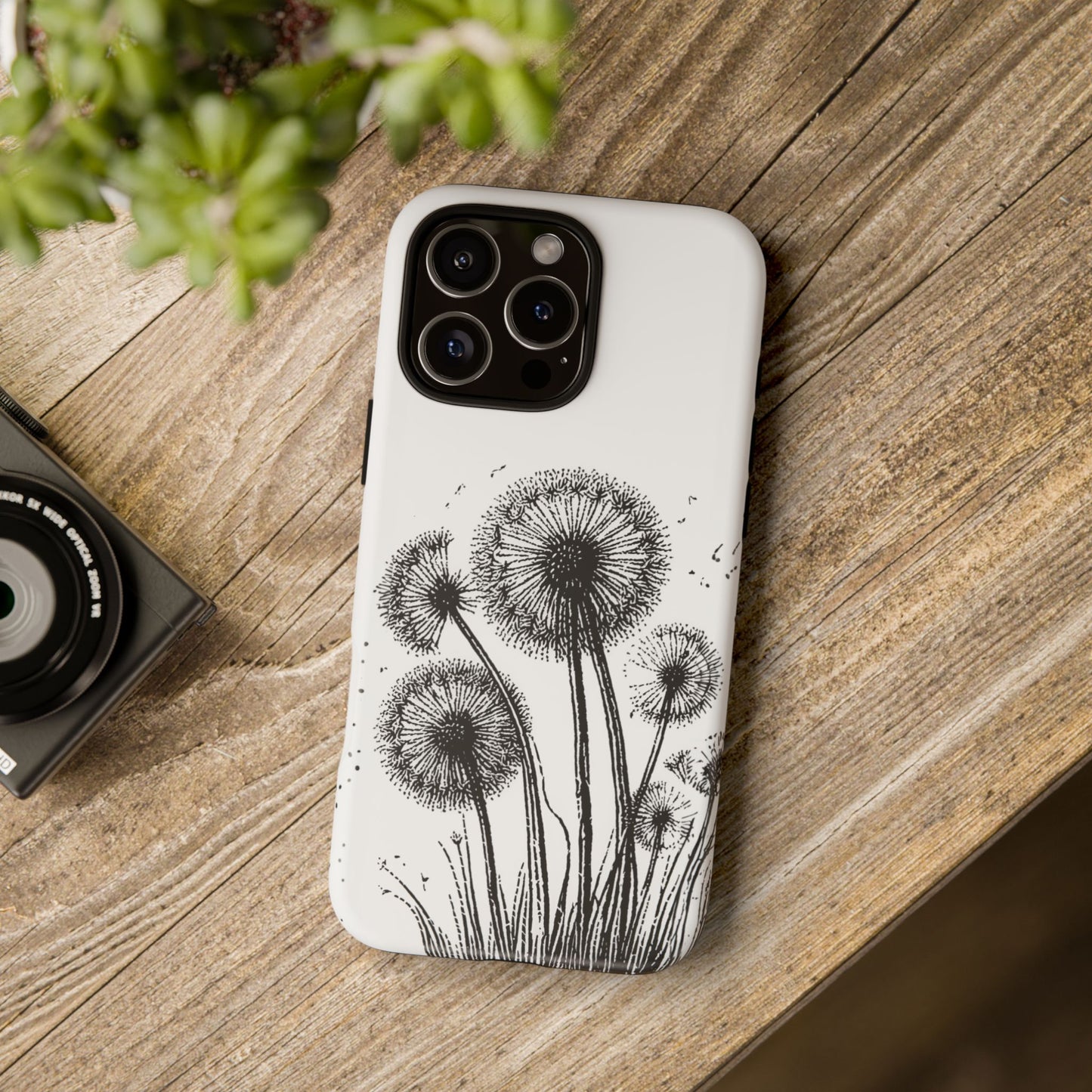 iphone case Dandelion Ink Drawing