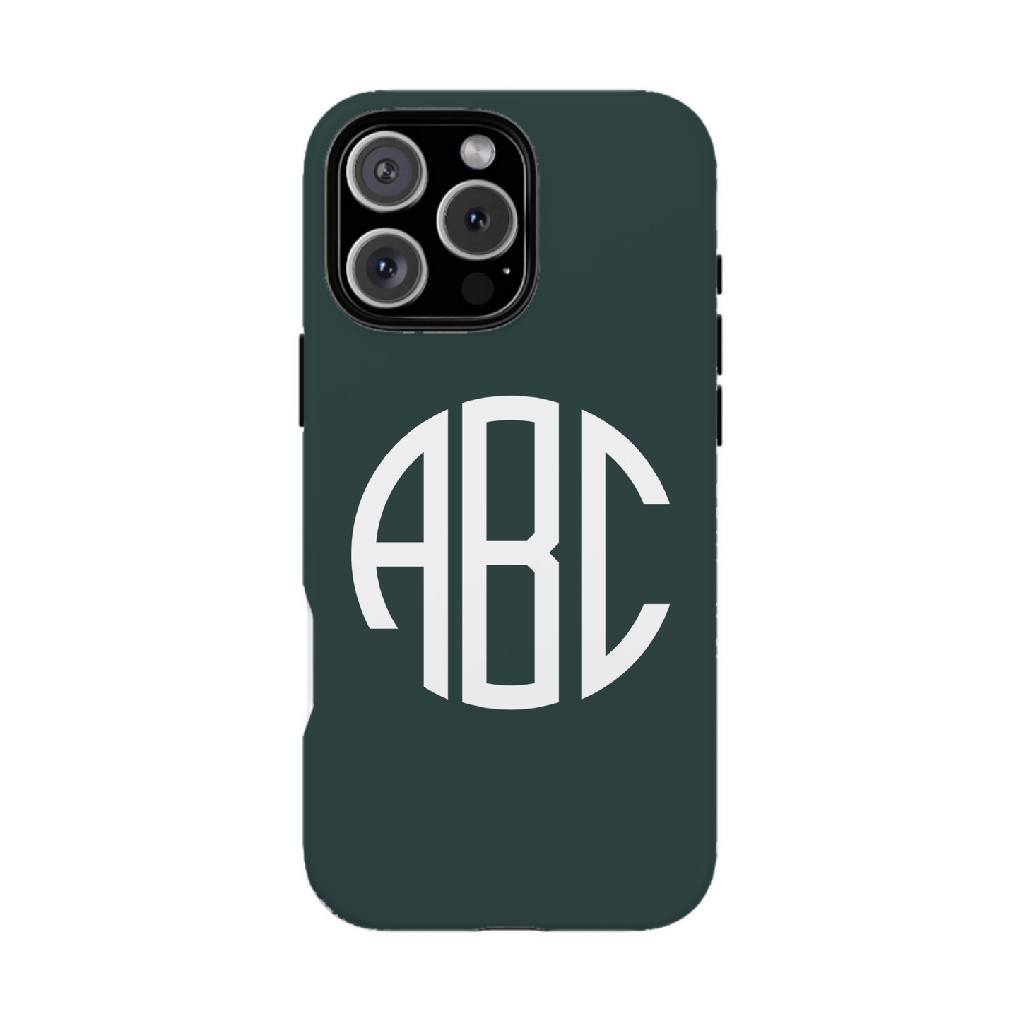 iphone case Evergreen Mist Round 3 Initials