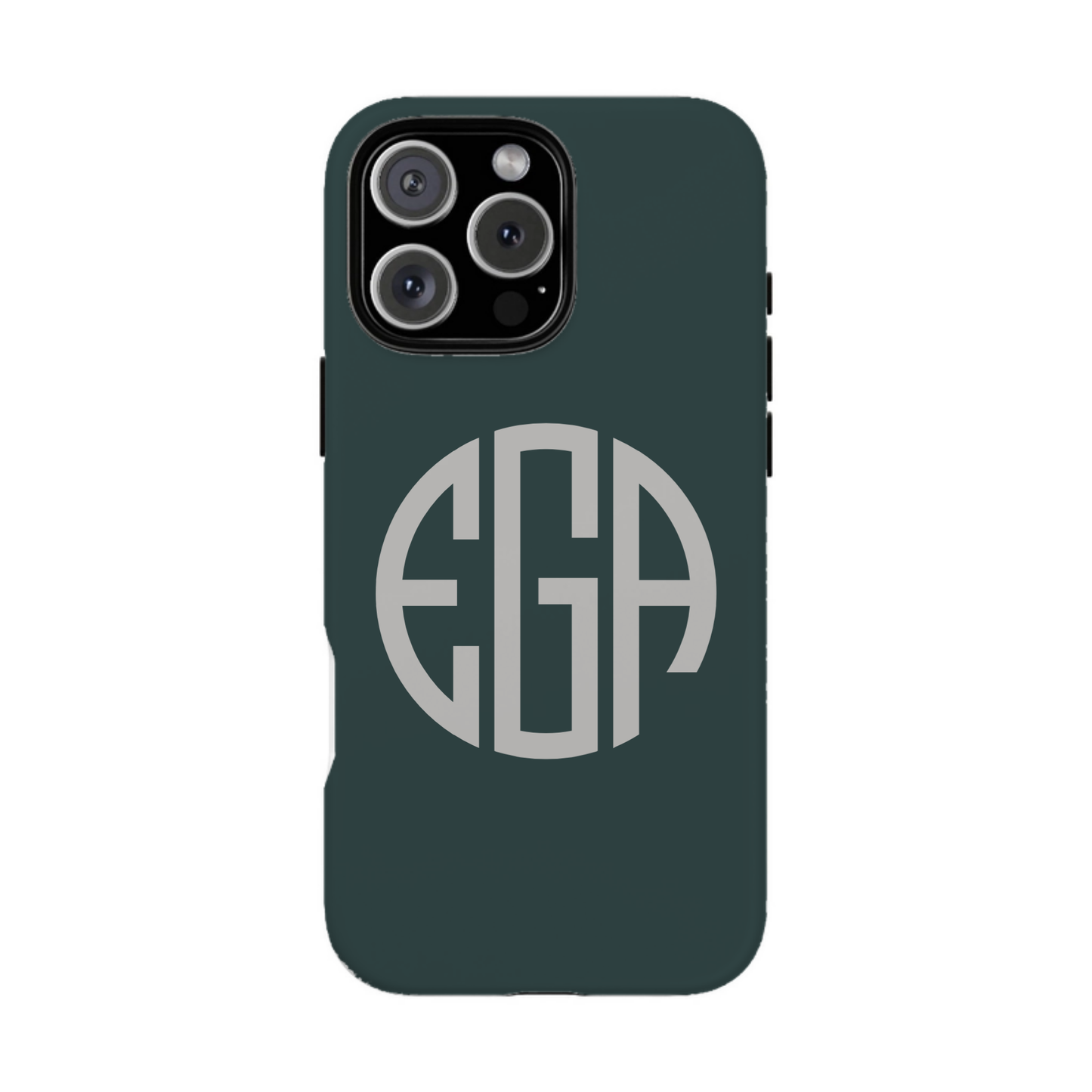 iphone case Evergreen Mist Round 3 Initials