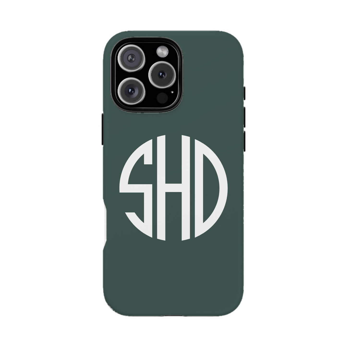 iphone case Evergreen Mist Round 3 Initials
