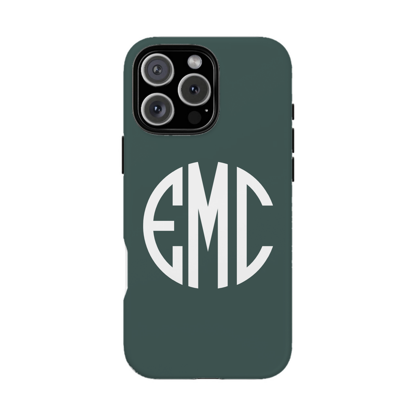 iphone case Evergreen Mist Round 3 Initials