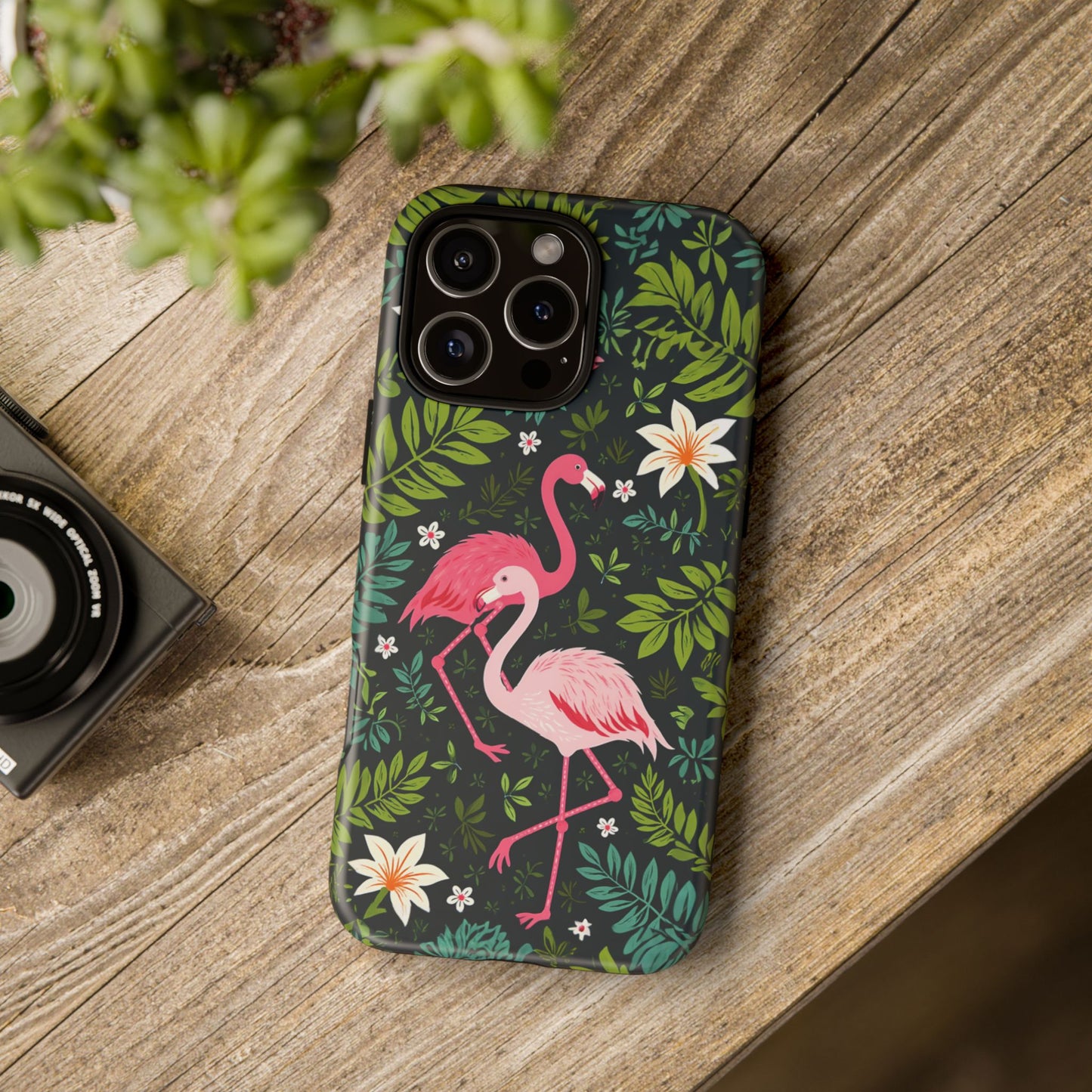 iphone case Flamingo & Flora