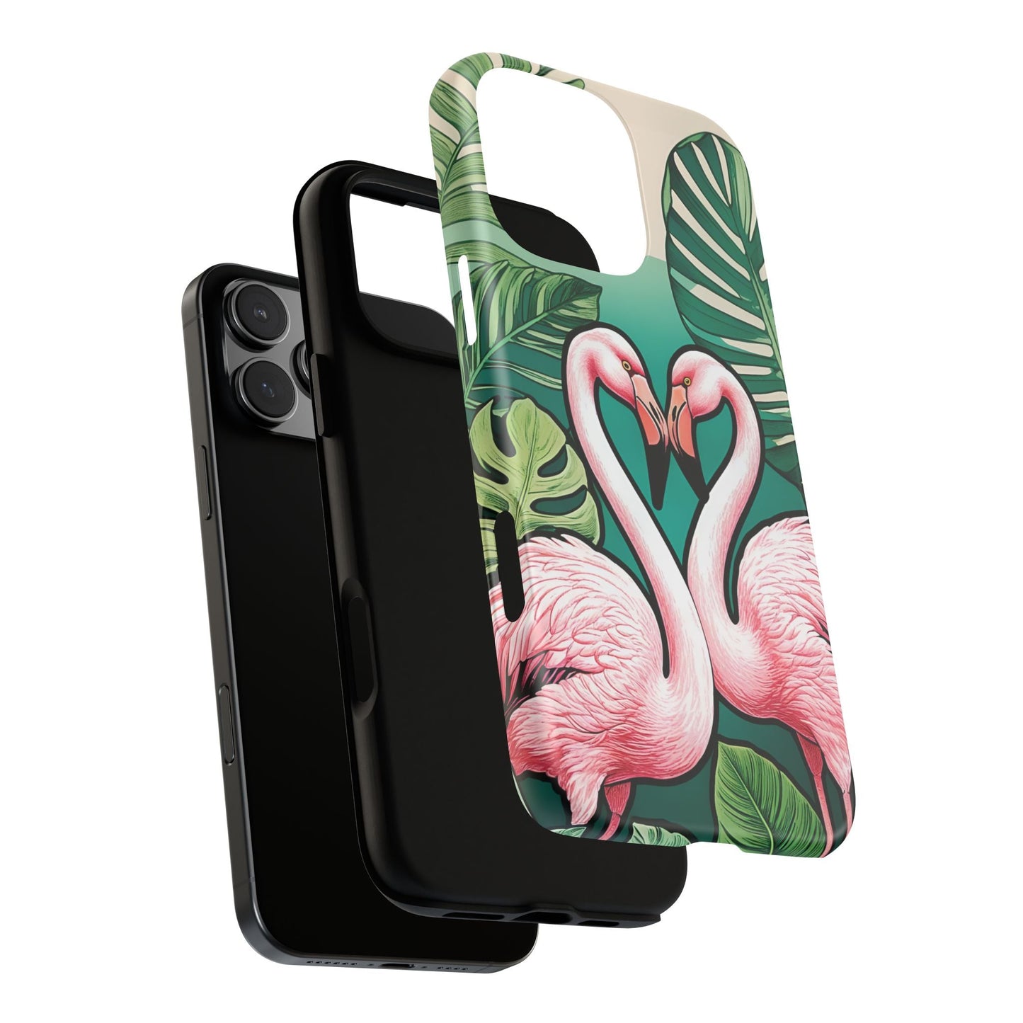 iphone case Flamingo Love Heart
