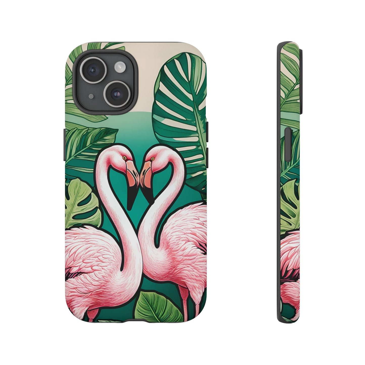iphone case Flamingo Love Heart iPhone 15