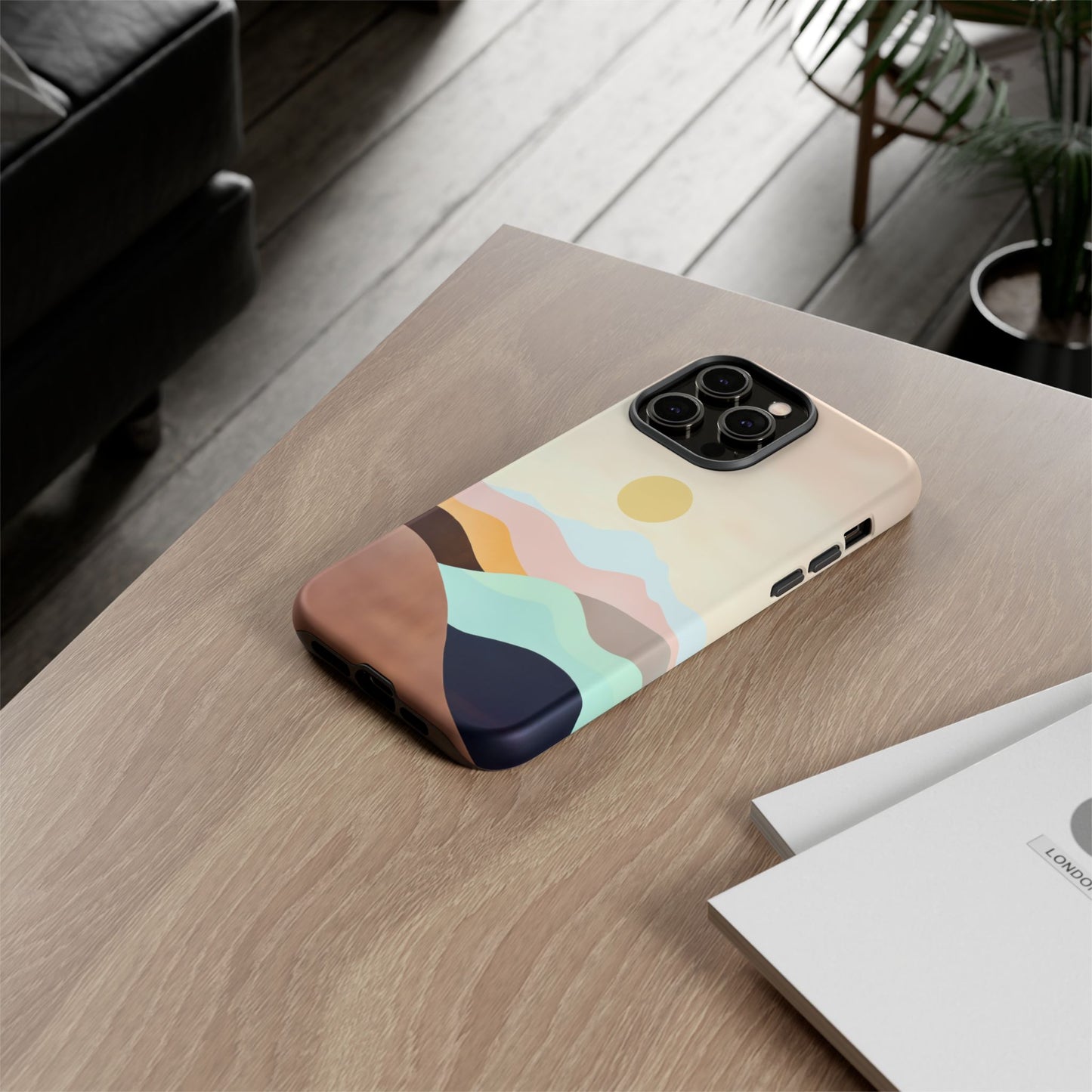 iphone case Geometric Valley Sunset